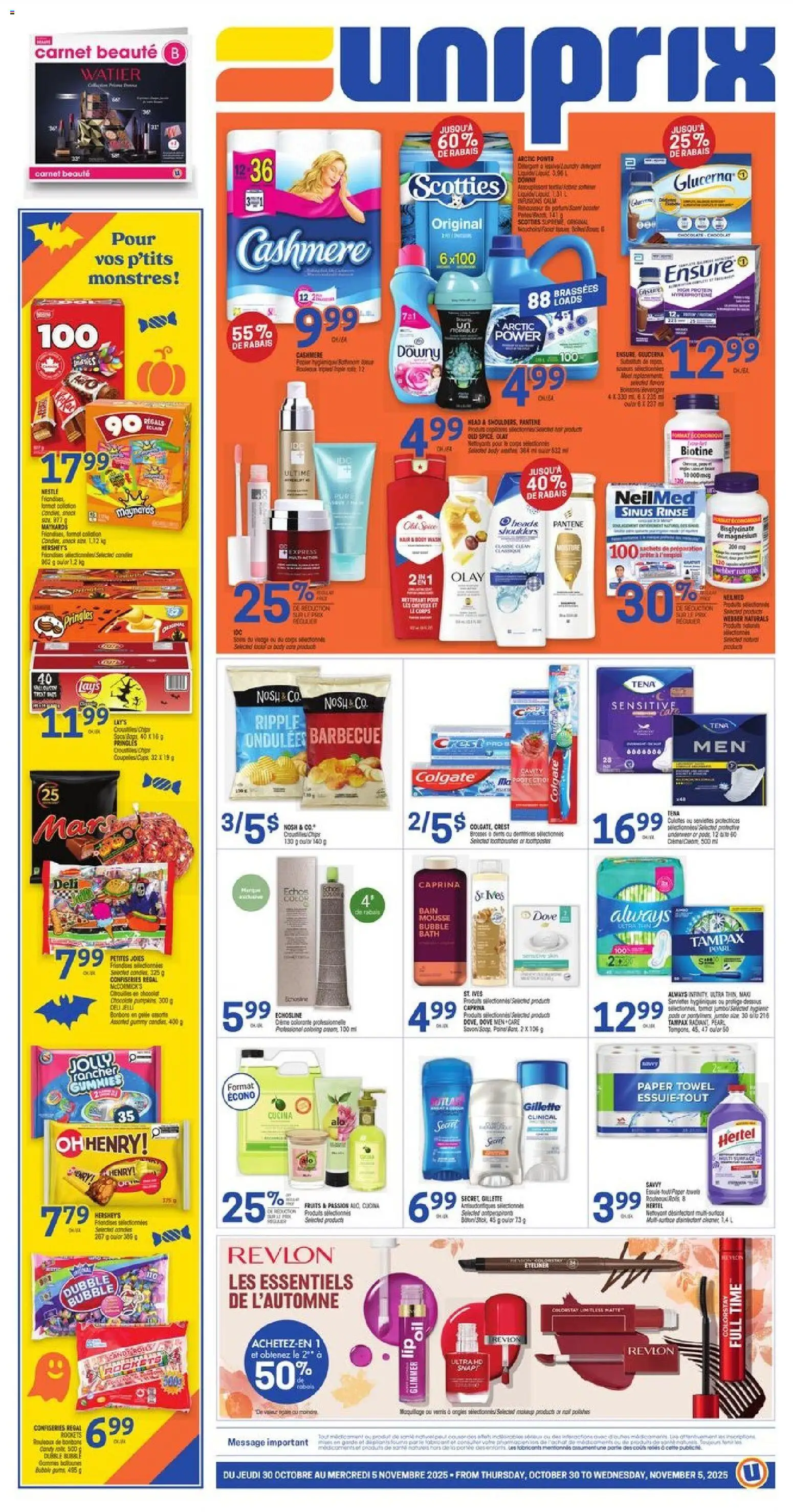 Uniprix flyer valid from Oct 30, 2025 - page number 1