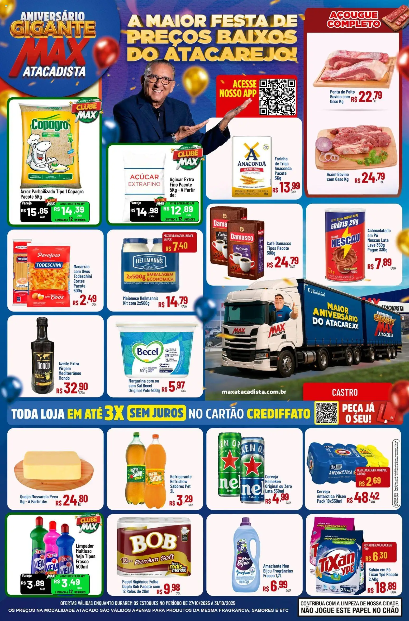 Pré-Visualização do folheto "Ofertas da semana" da loja Max Atacadista válido a partir de 27/10/2025