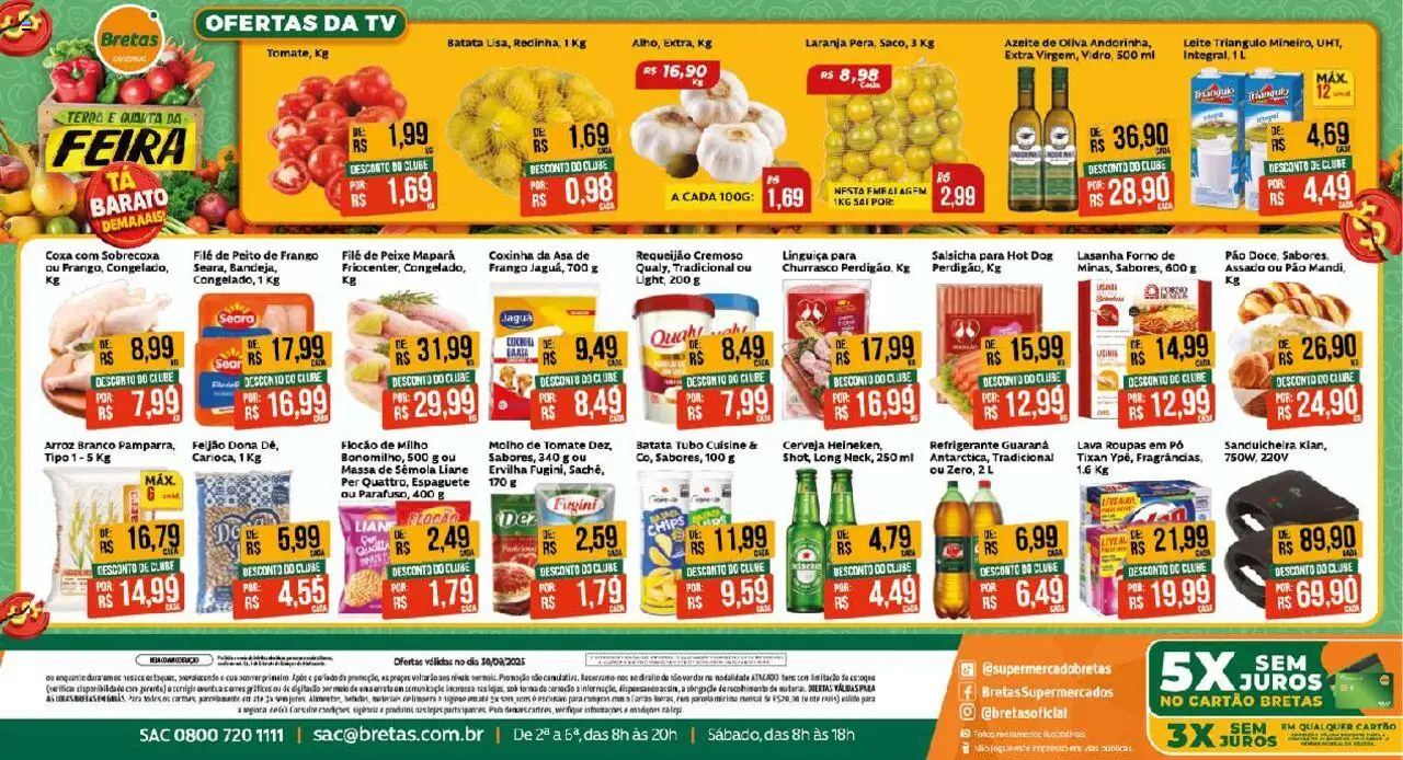Bretas folheto "Ofertas do Dia" válido a partir de 30/09/2025 - número de página 1