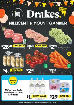 Preview of catalogue Millicent & Mount Gambier from shop Drakes valid 04/02/2026