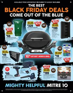 Preview of catalogue Black Friday from shop Mitre 10 valid 05/11/2025