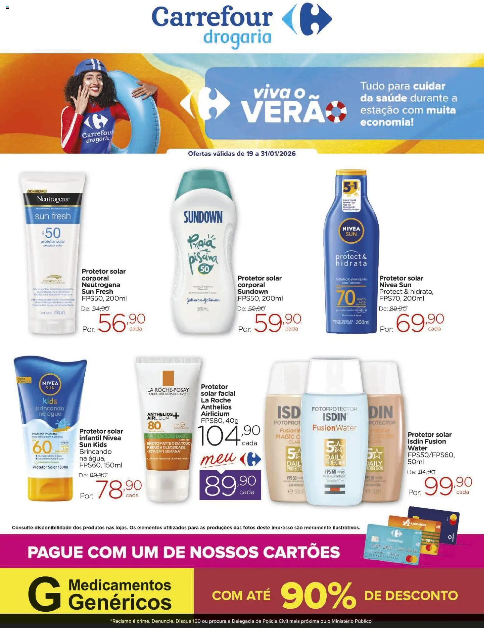 Pré-Visualização do folheto "Ofertas Drogaria Viva o Vera" da loja Carrefour válido a partir de 19/01/2026
