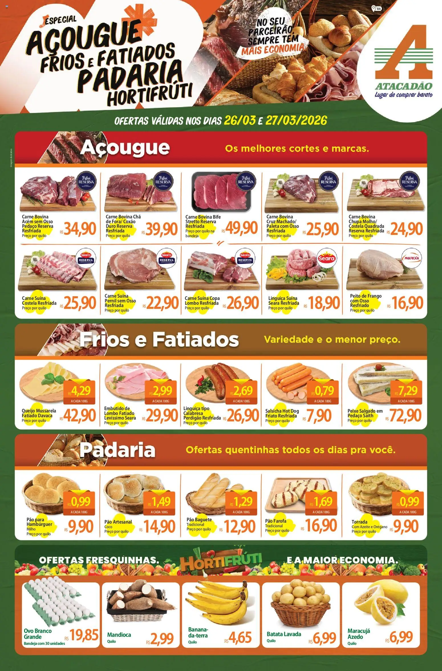 Pré-Visualização do folheto "Atacadão ofertas - BA" da loja Atacadão válido a partir de 26/03/2026