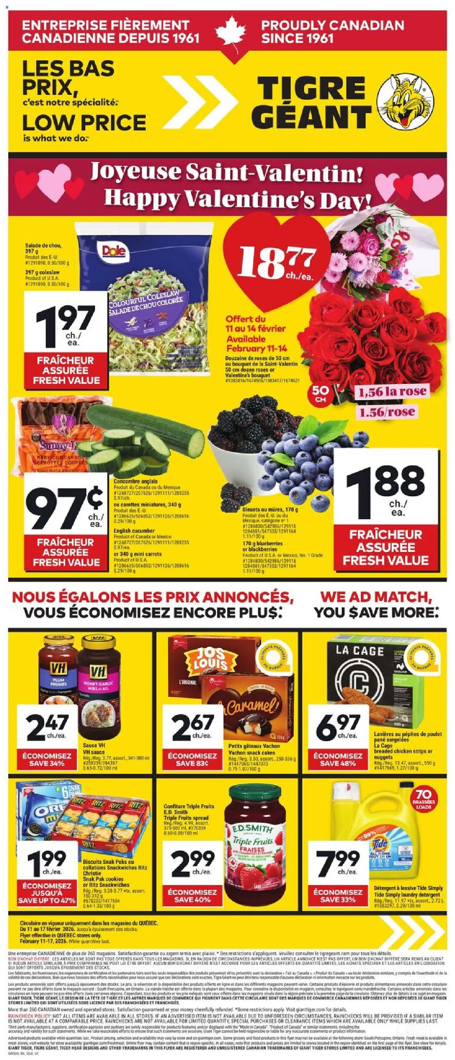 Preview of leaflet Weekly flyer / circulaire from shop Giant Tiger is valid from Feb 11, 2026