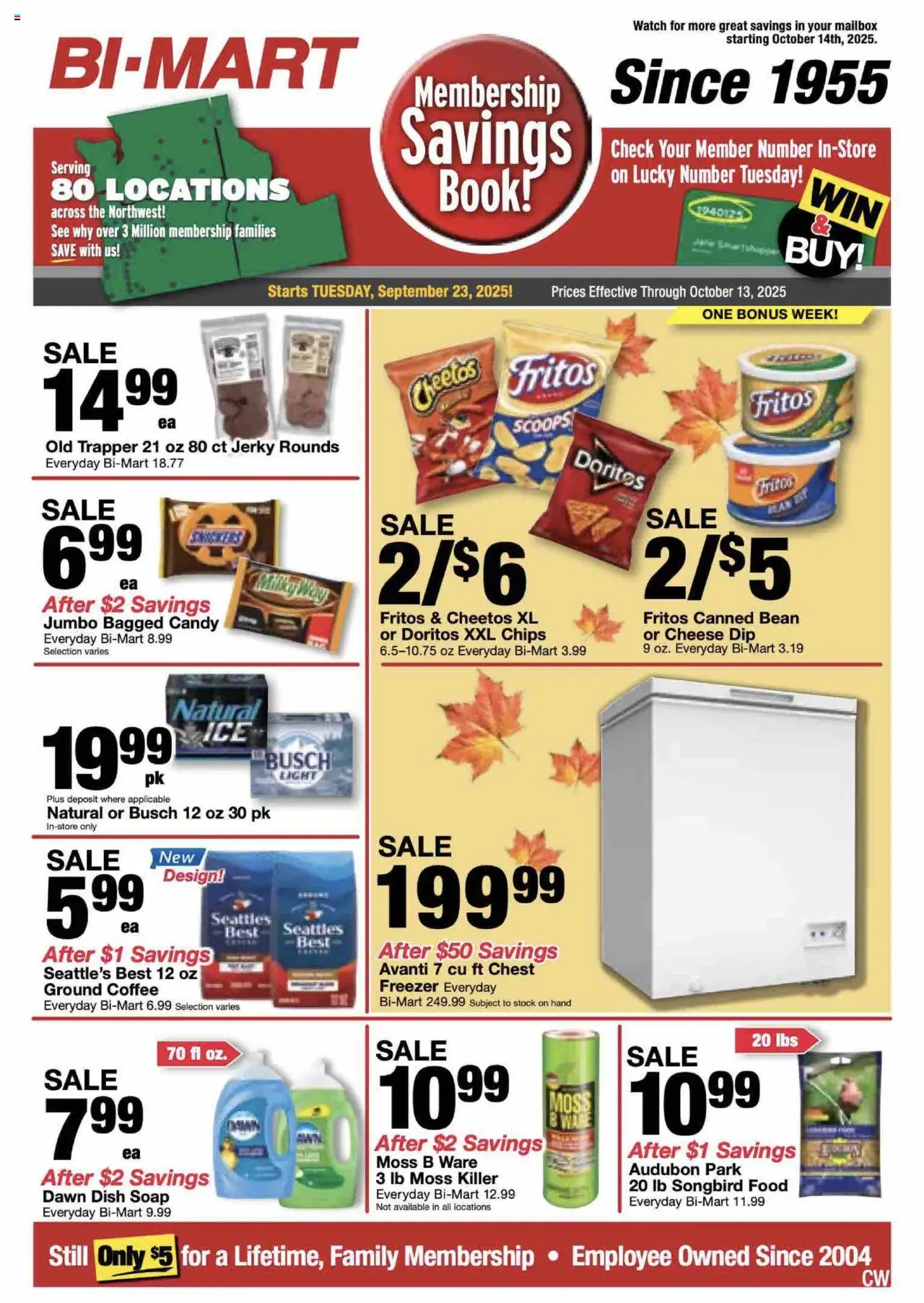 Bi-Mart Membership Savings Book from 09/23/2025 - Flyer - Page number 1
