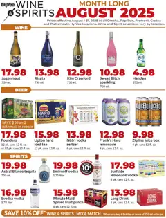 Ad Preview of HyVee Wine & Spirits Monthlong from 08/01/2025