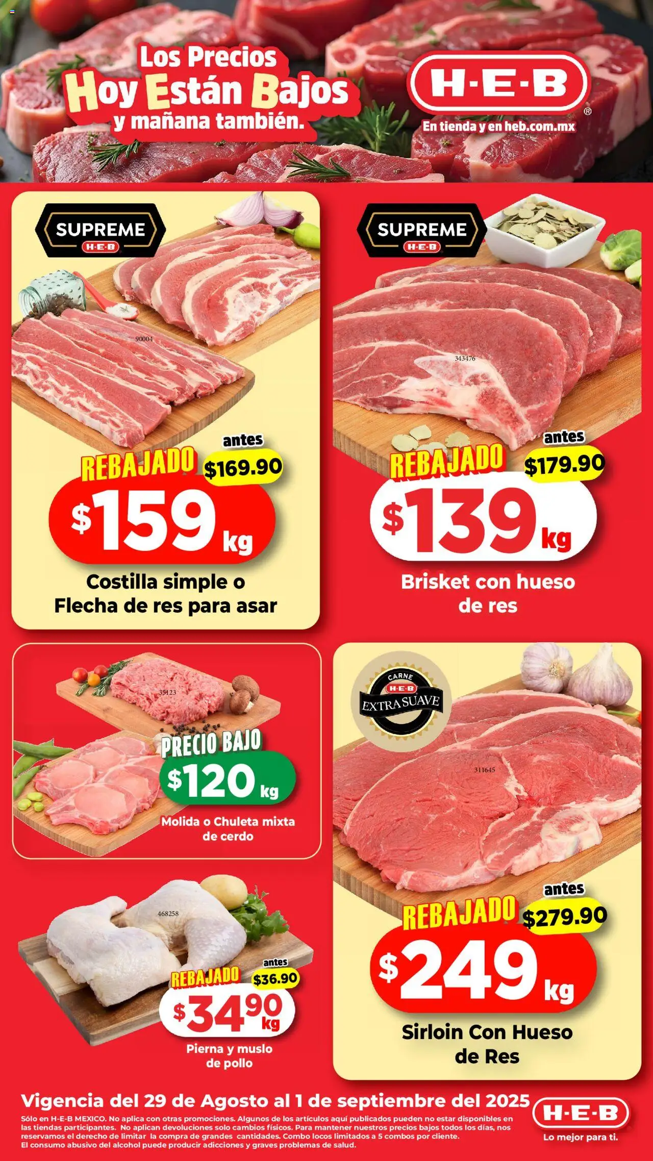 Folleto H-E-B y sus promociones válidas desde el 29/08/2025 - Número de página 1