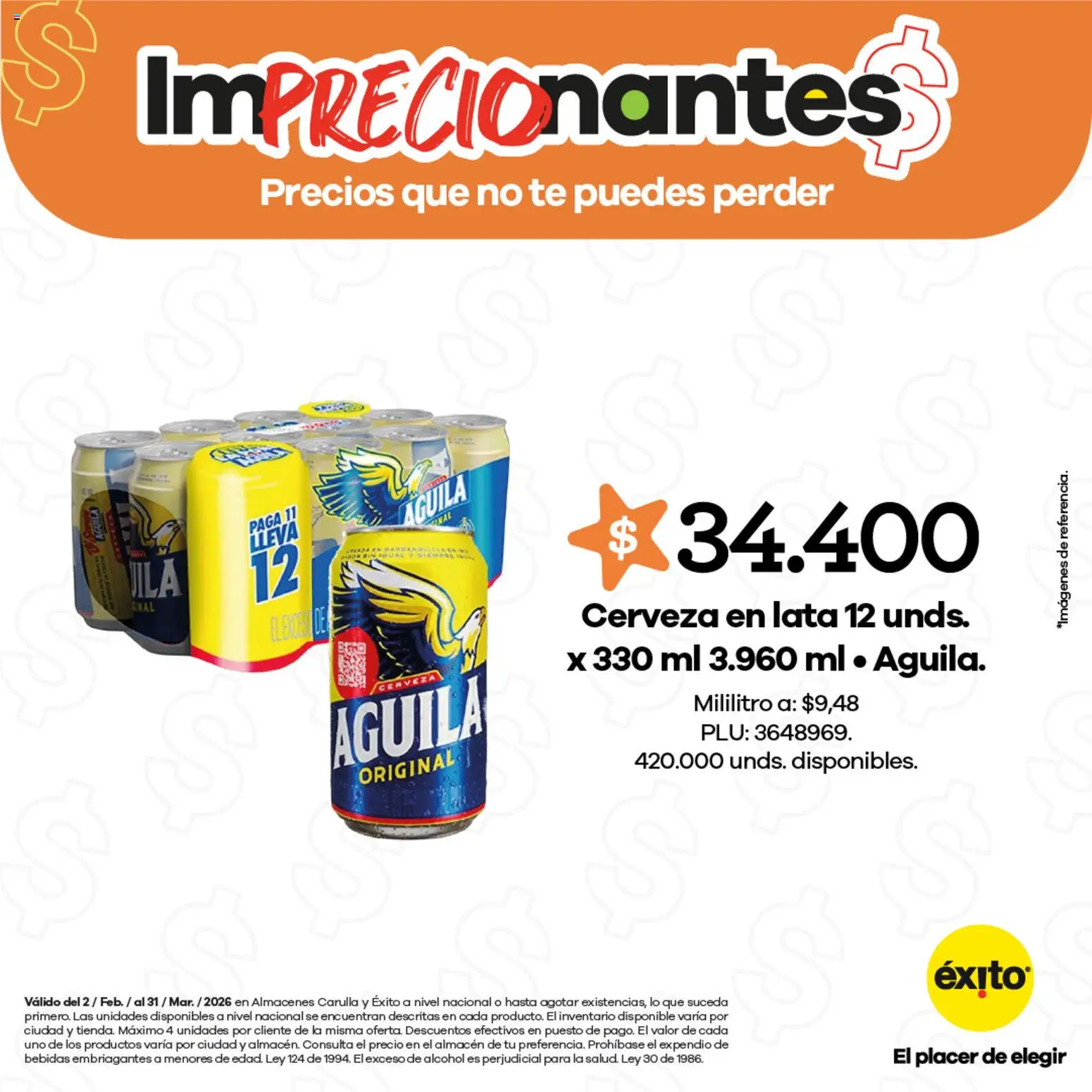  Vista previa del prospecto Catálogo Éxito del almacen Éxito válida del 02/02/2026 al 31/03/2026