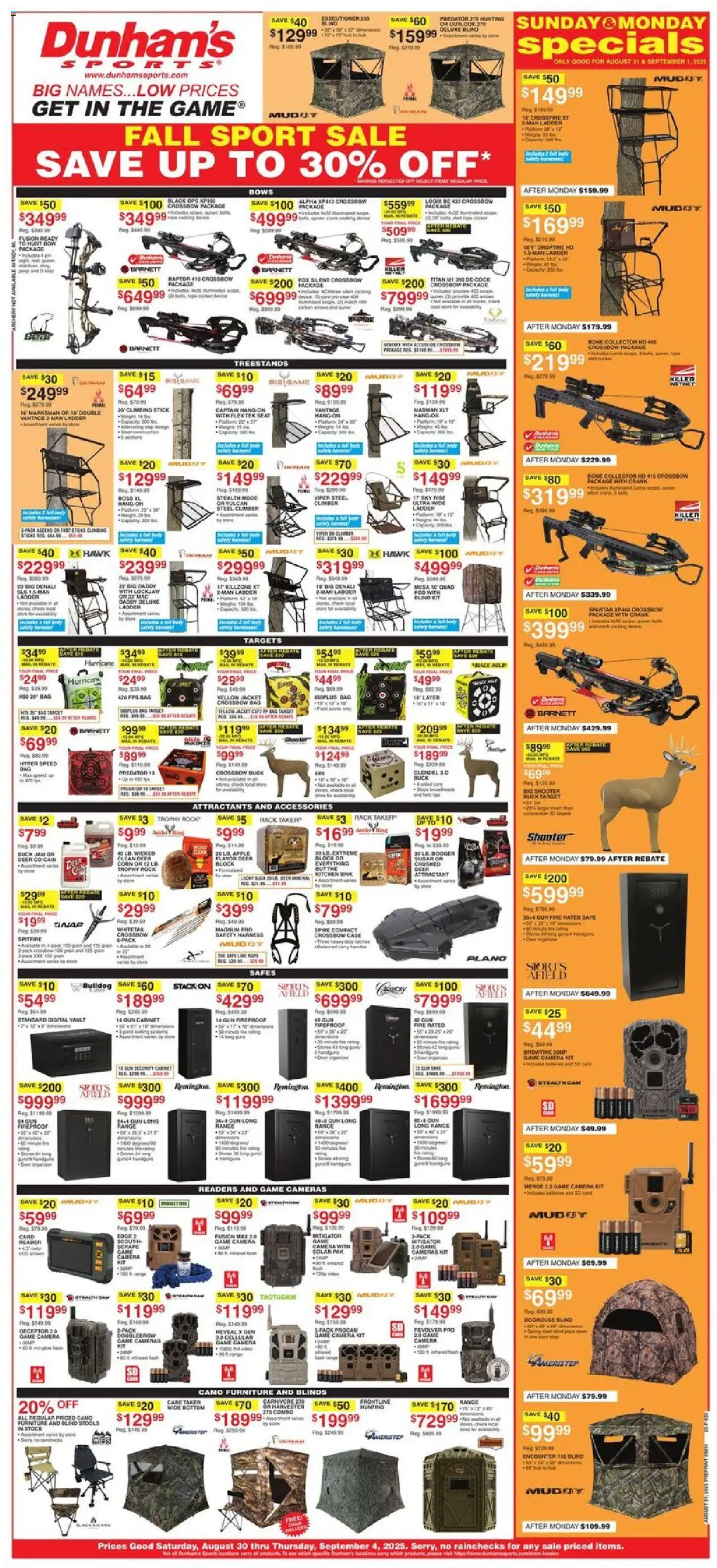 Dunham's Sports Weekly Ad from 08/30/2025 - Flyer - Page number 1