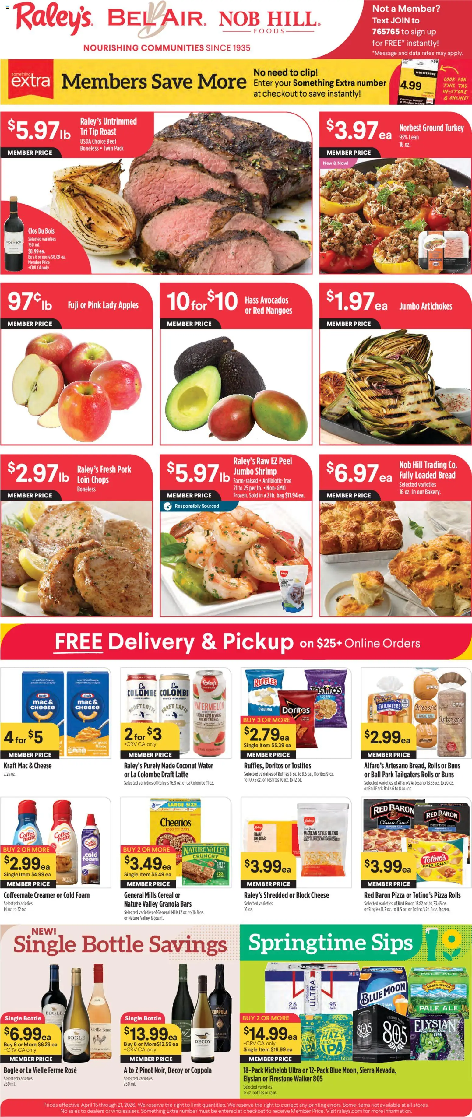 Ad Preview of Raley's Raley's Weekly Ad from 04/15/2026