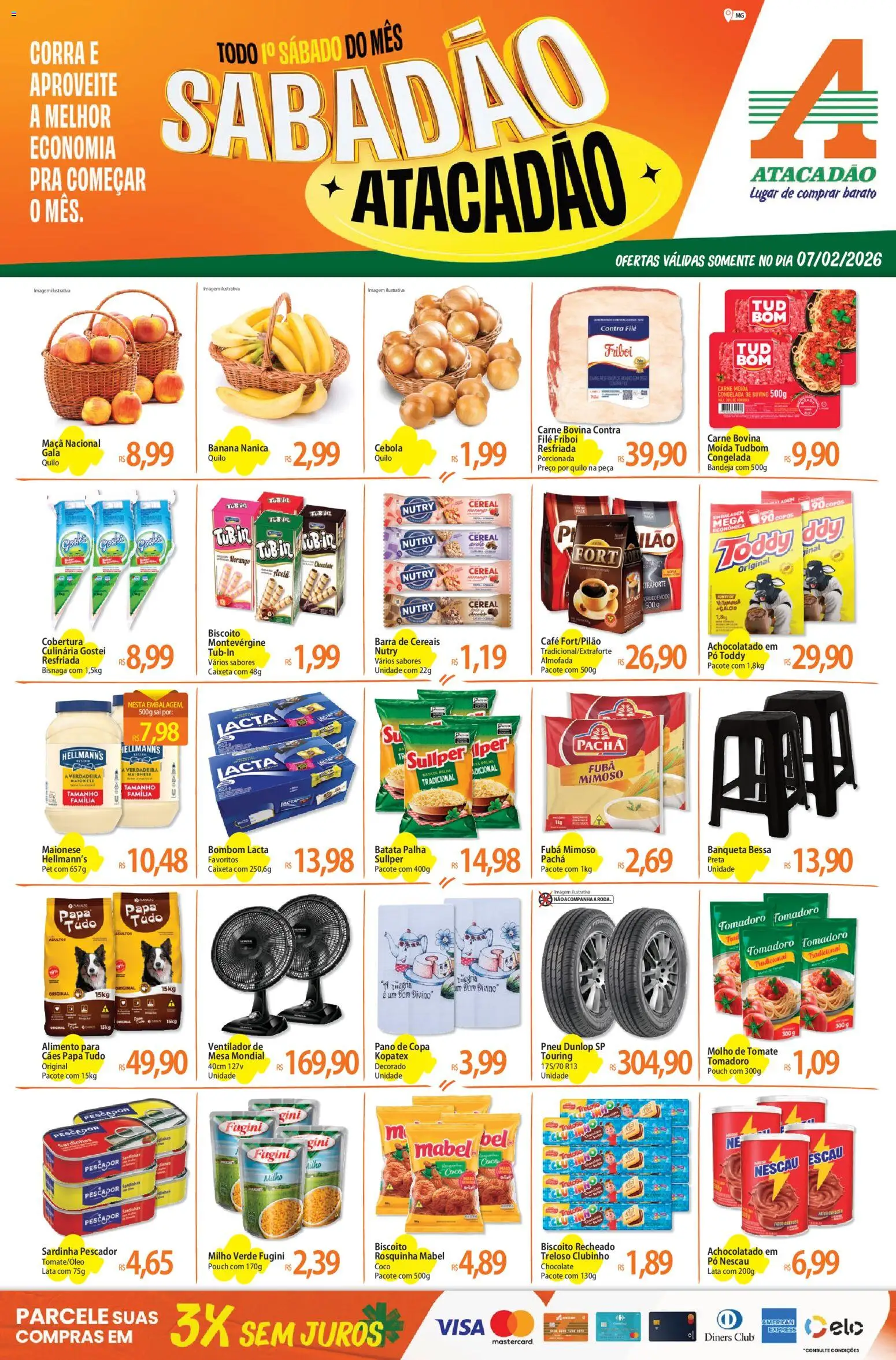 Pré-Visualização do folheto "Ofertas - MG" da loja Atacadão válido a partir de 07/02/2026