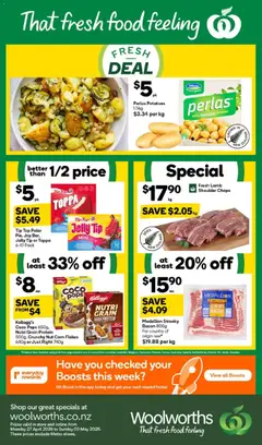 Preview of catalogue Woolworths South Island catalogue from shop Woolworths valid 27 Apr 2026