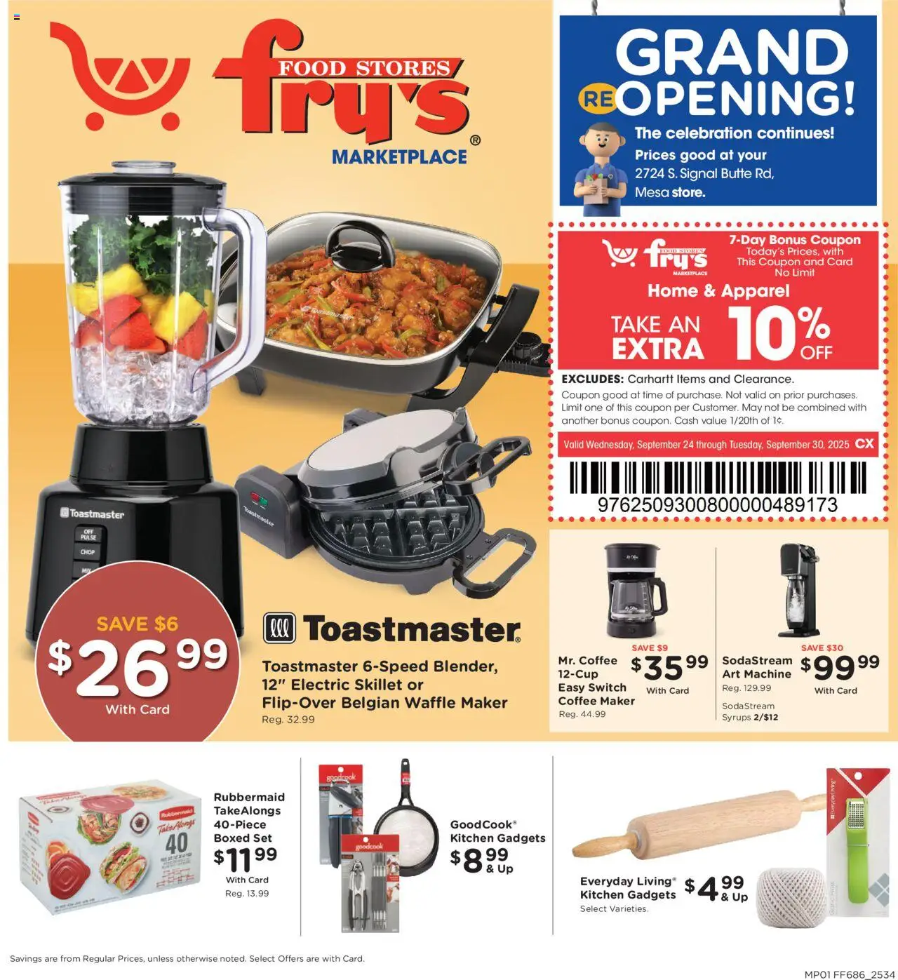 Fry's Food Home & Apparel from 09/24/2025 - Flyer - Page number 1
