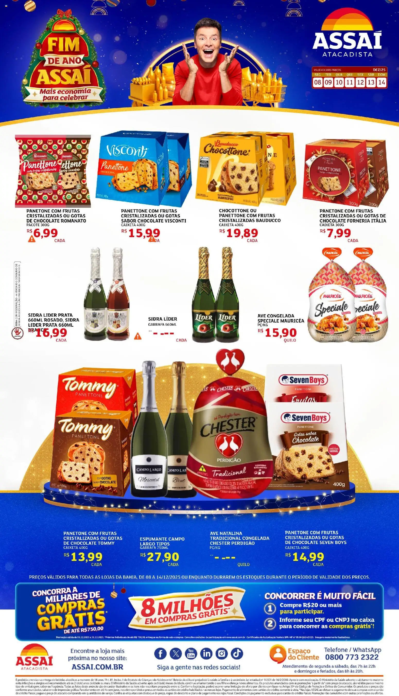 Pré-Visualização do folheto "Encarte - BA" da loja Assaí Atacadista válido a partir de 08/12/2025