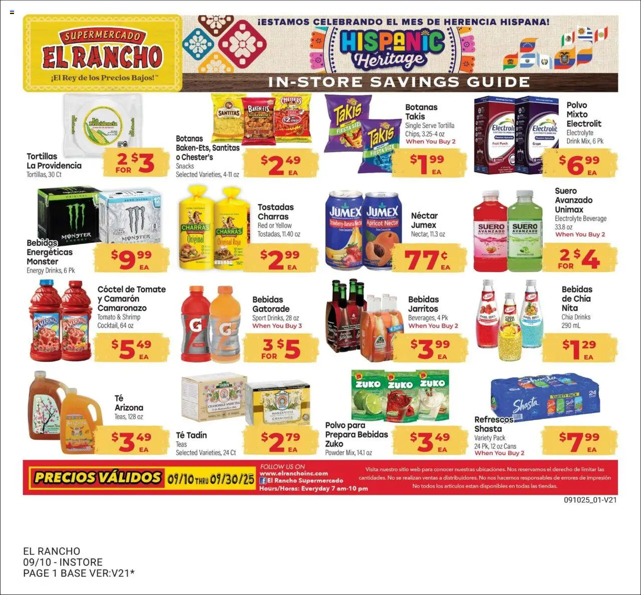 El Rancho September Savings from 09/10/2025 - Flyer - Page number 1
