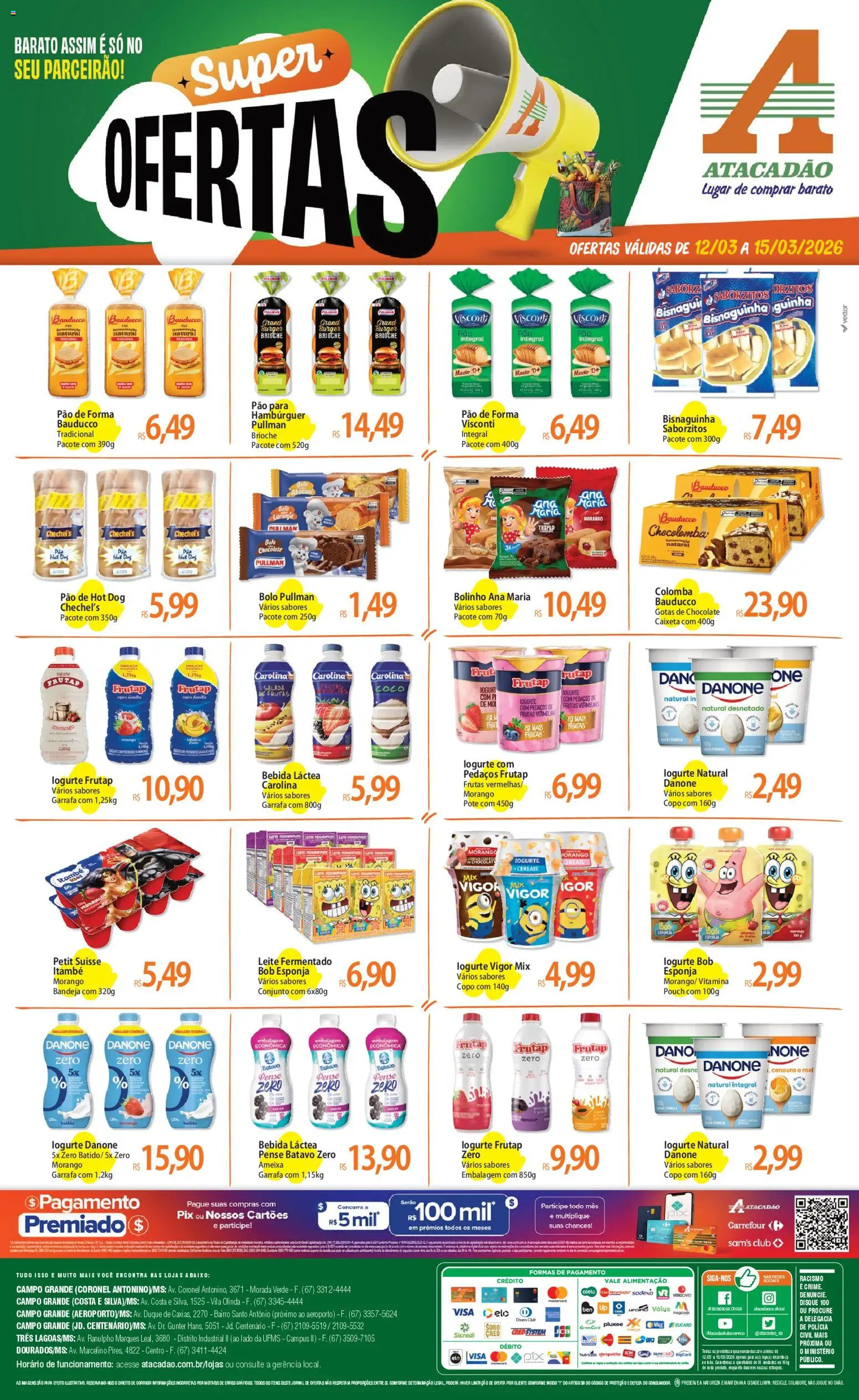 Pré-Visualização do folheto "Atacadão ofertas - MS" da loja Atacadão válido a partir de 12/03/2026