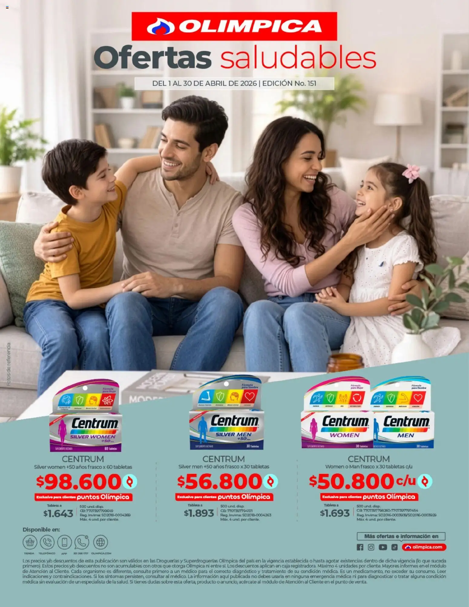  Vista previa del prospecto Olímpica catálogo - Ofertas Saludables del almacen Olímpica válida del 01/04/2026 al 30/04/2026