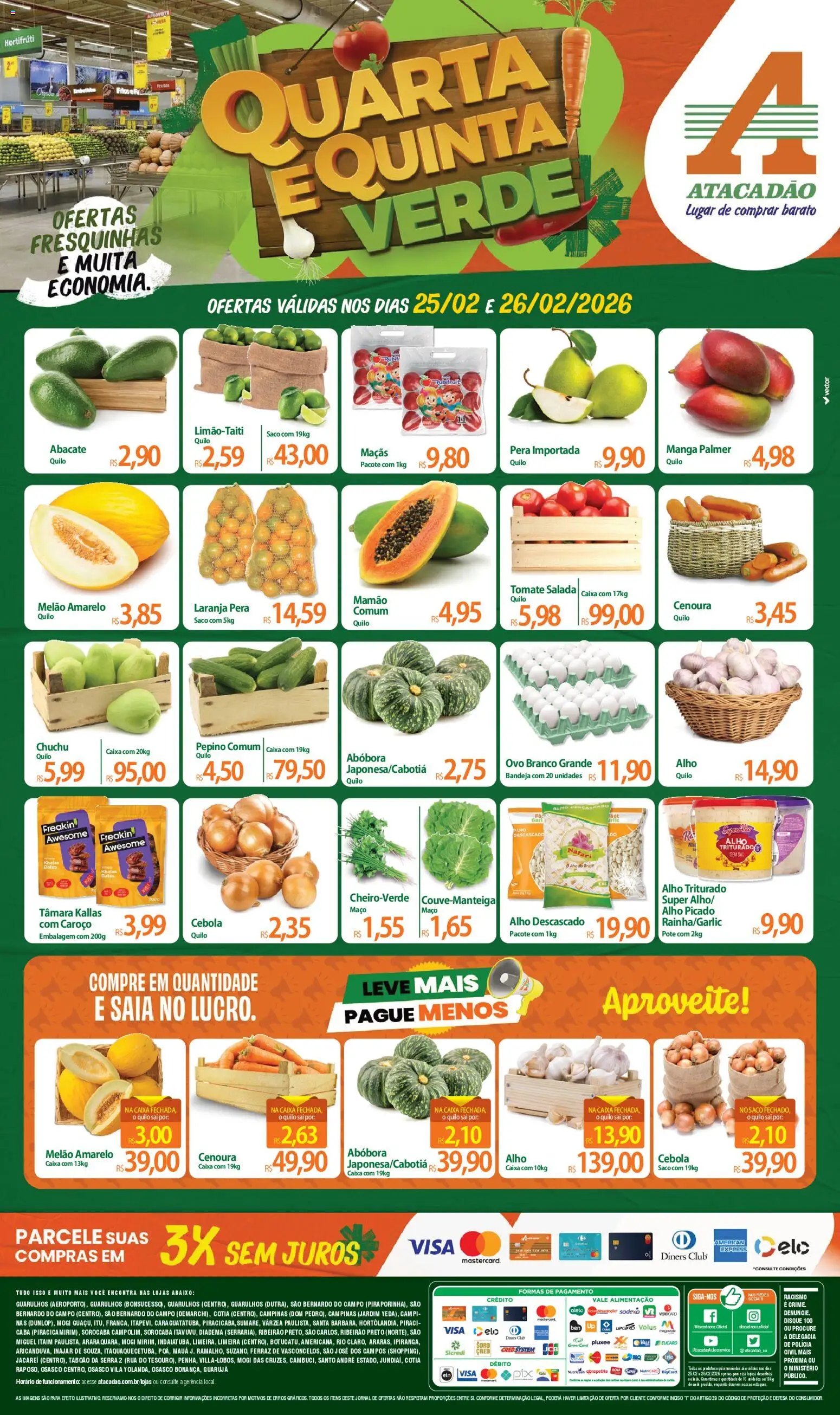 Pré-Visualização do folheto "Ofertas - SP" da loja Atacadão válido a partir de 25/02/2026