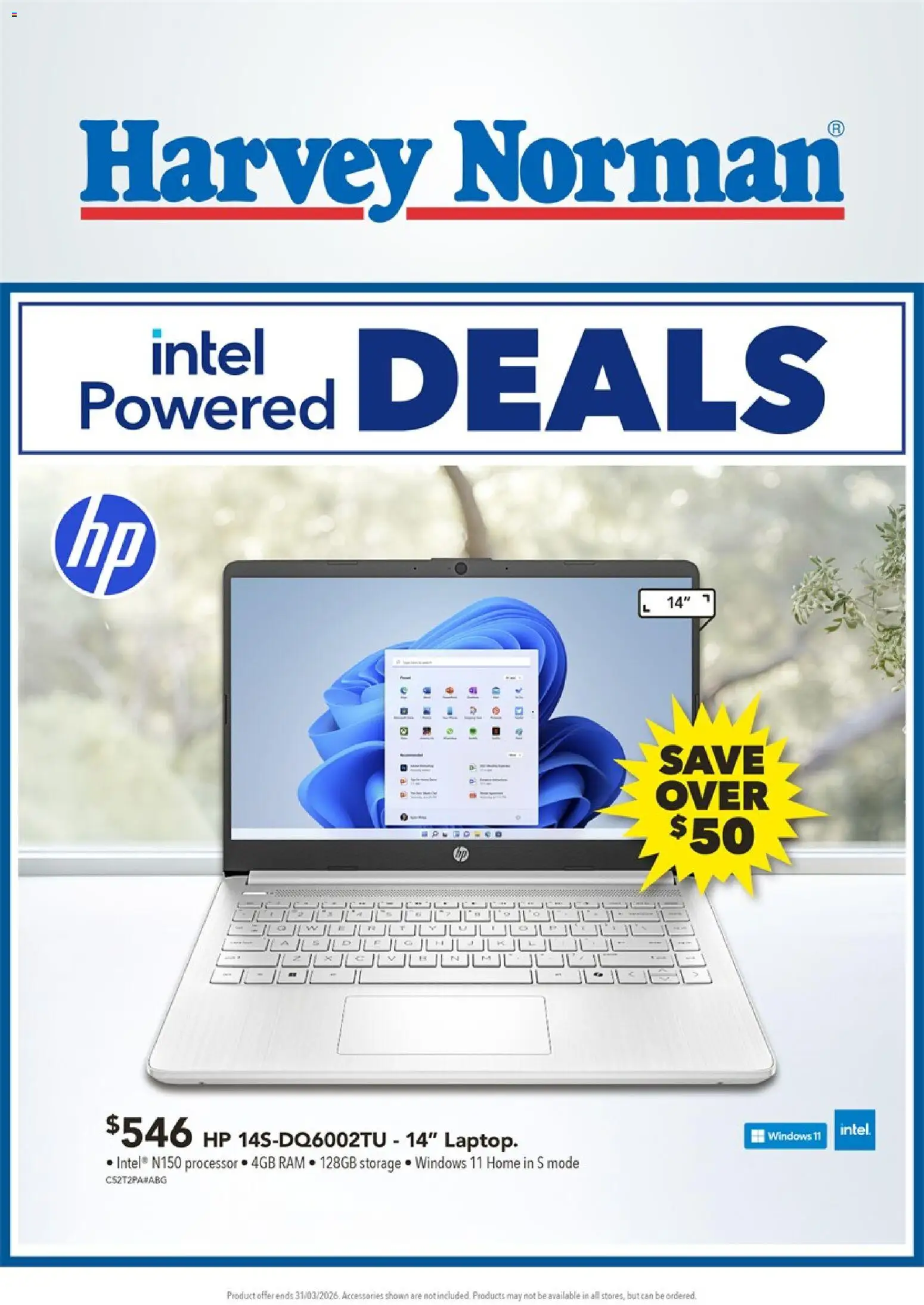 Preview of catalogue Harvey Norman Intel Powered Deals from shop Harvey Norman valid 26 Mar 2026