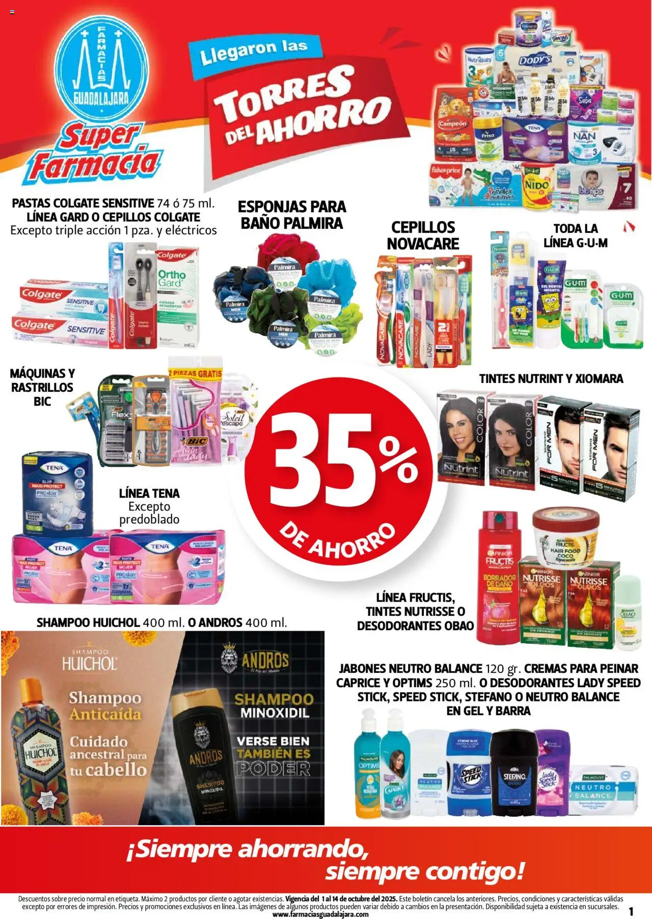 Catálogo Farmacia Guadalajara y sus promociones válidas desde el 01/10/2025 - Número de página 1