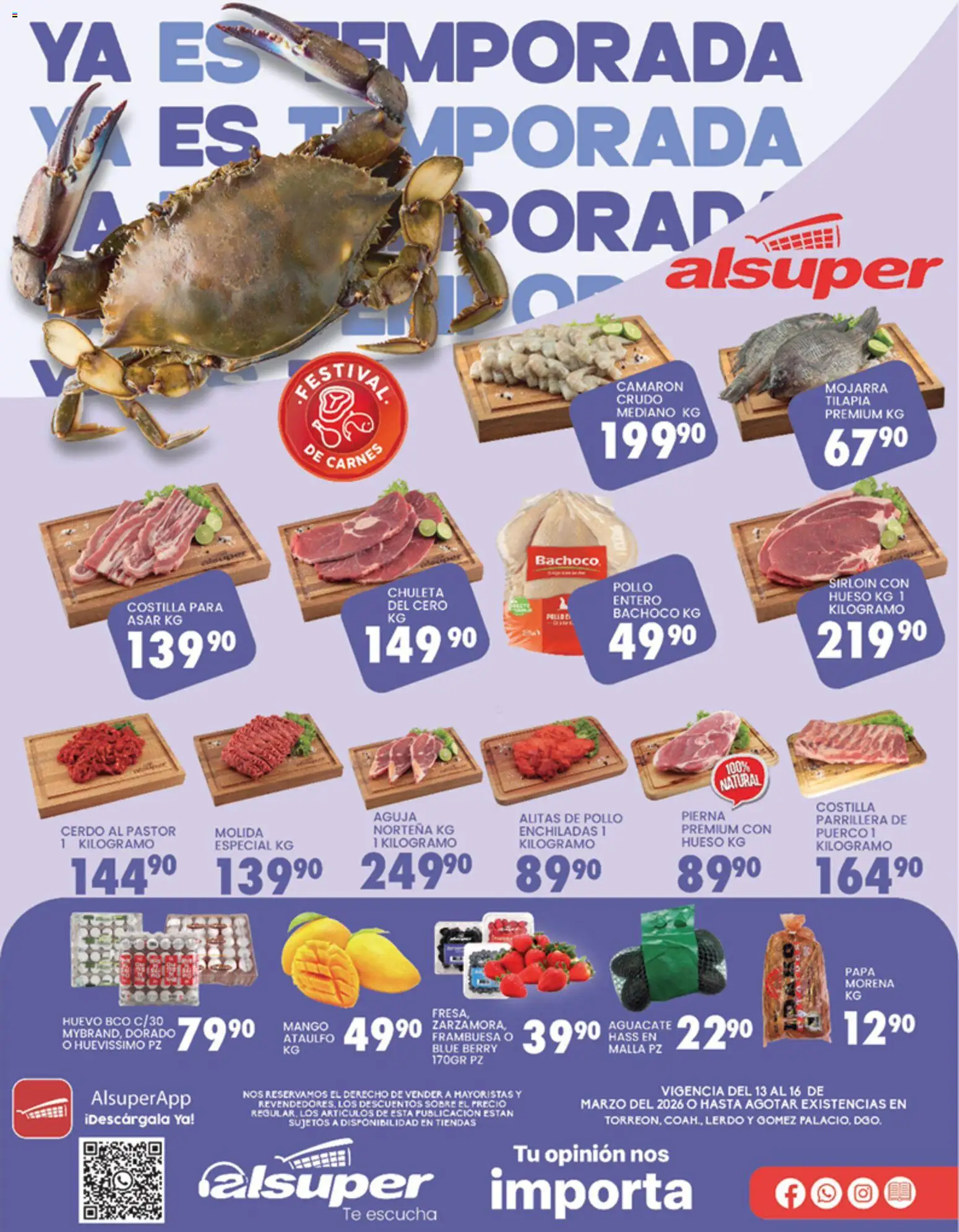 Vista previa las ofertas de la tienda Alsuper - Alsuper folleto Laguna desde el 13/03/2026 