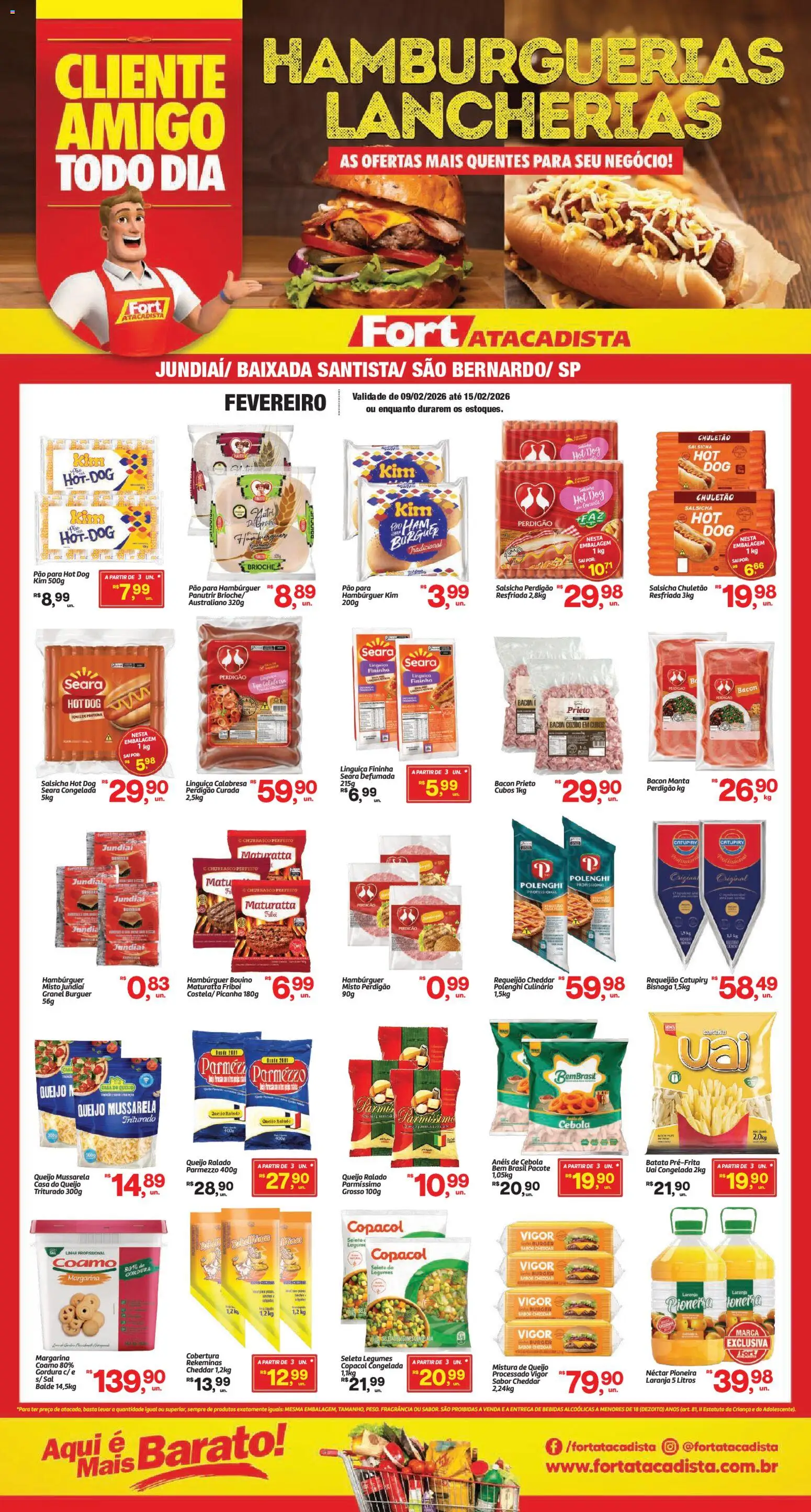 Pré-Visualização do folheto "Ofertas Food Service" da loja Fort Atacadista válido a partir de 09/02/2026