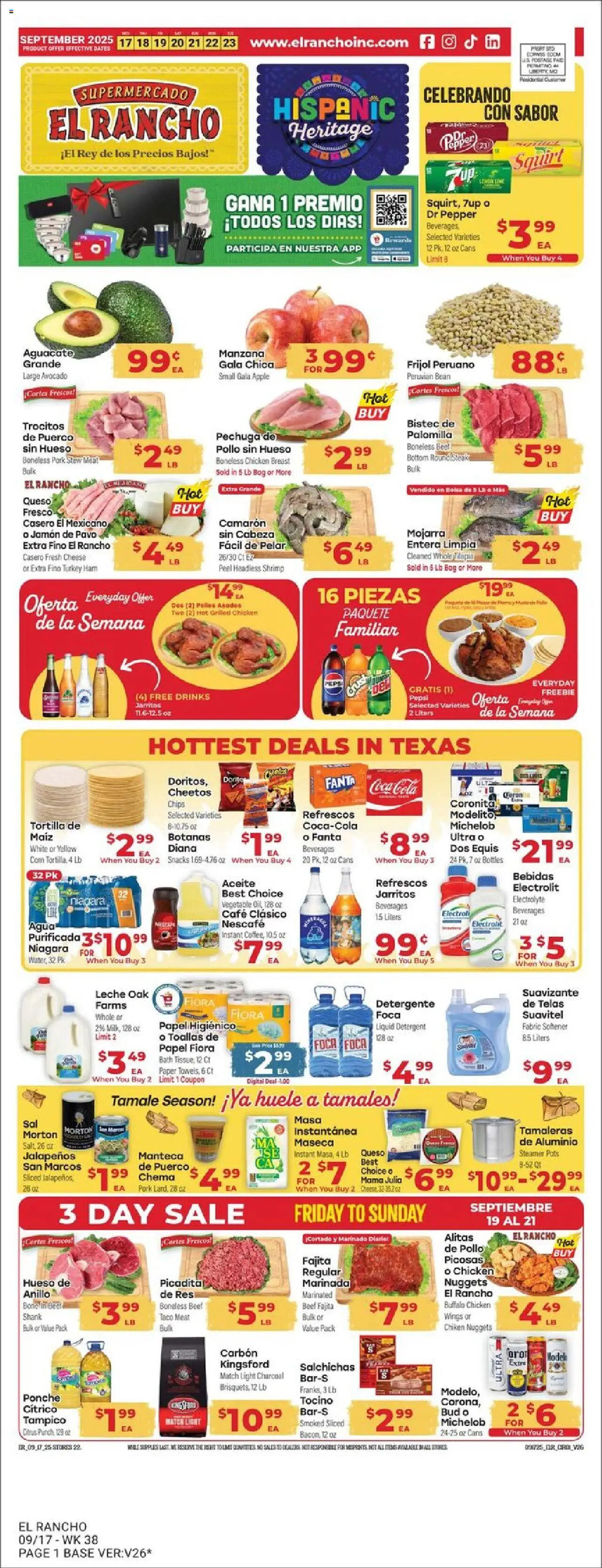 El Rancho Weekly Ad from 09/17/2025 - Flyer - Page number 1