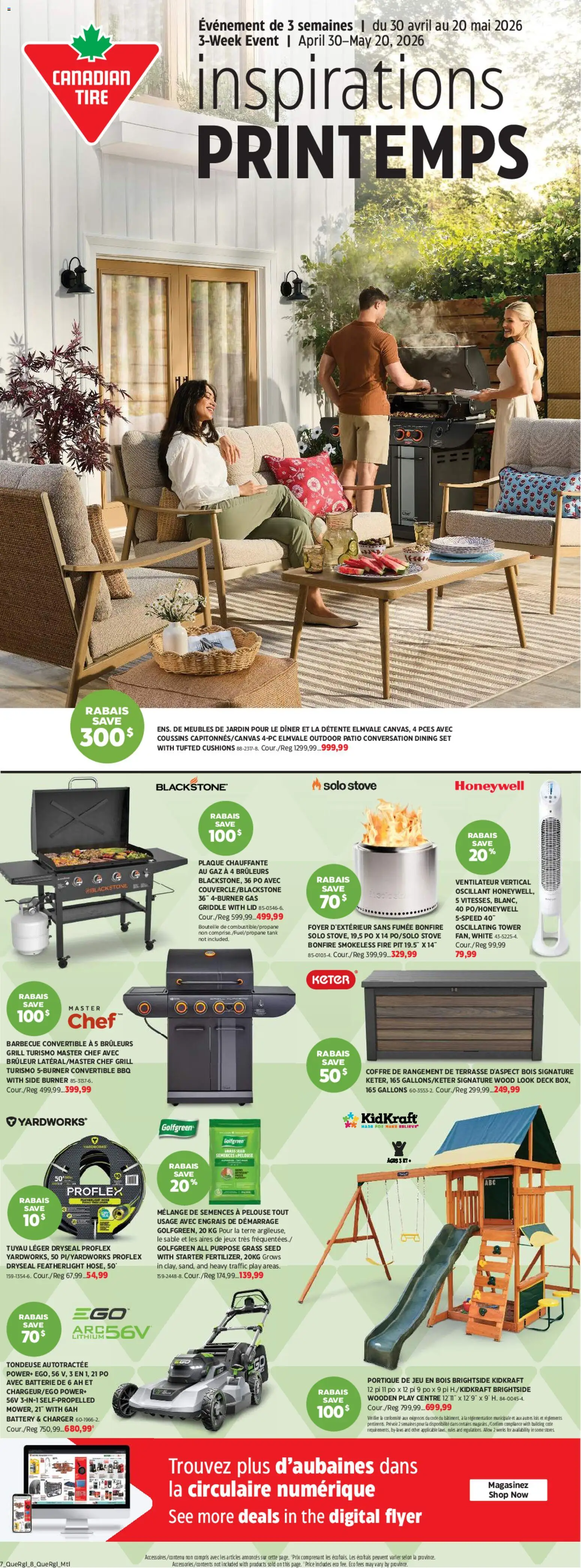 Preview of leaflet Canadian Tire - Inspirations PRINTEMPS from shop Canadian Tire is valid from Apr 30, 2026