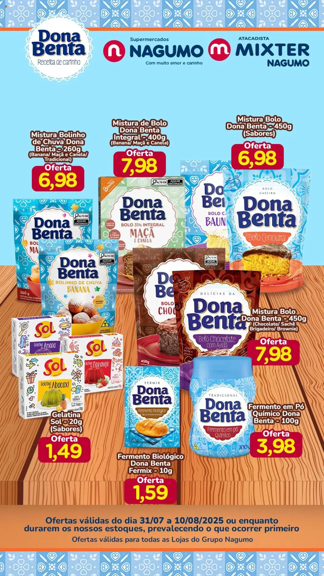Nagumo folheto "Ofertas Dona Benta" válido a partir de 31/07/2025 - número de página 1