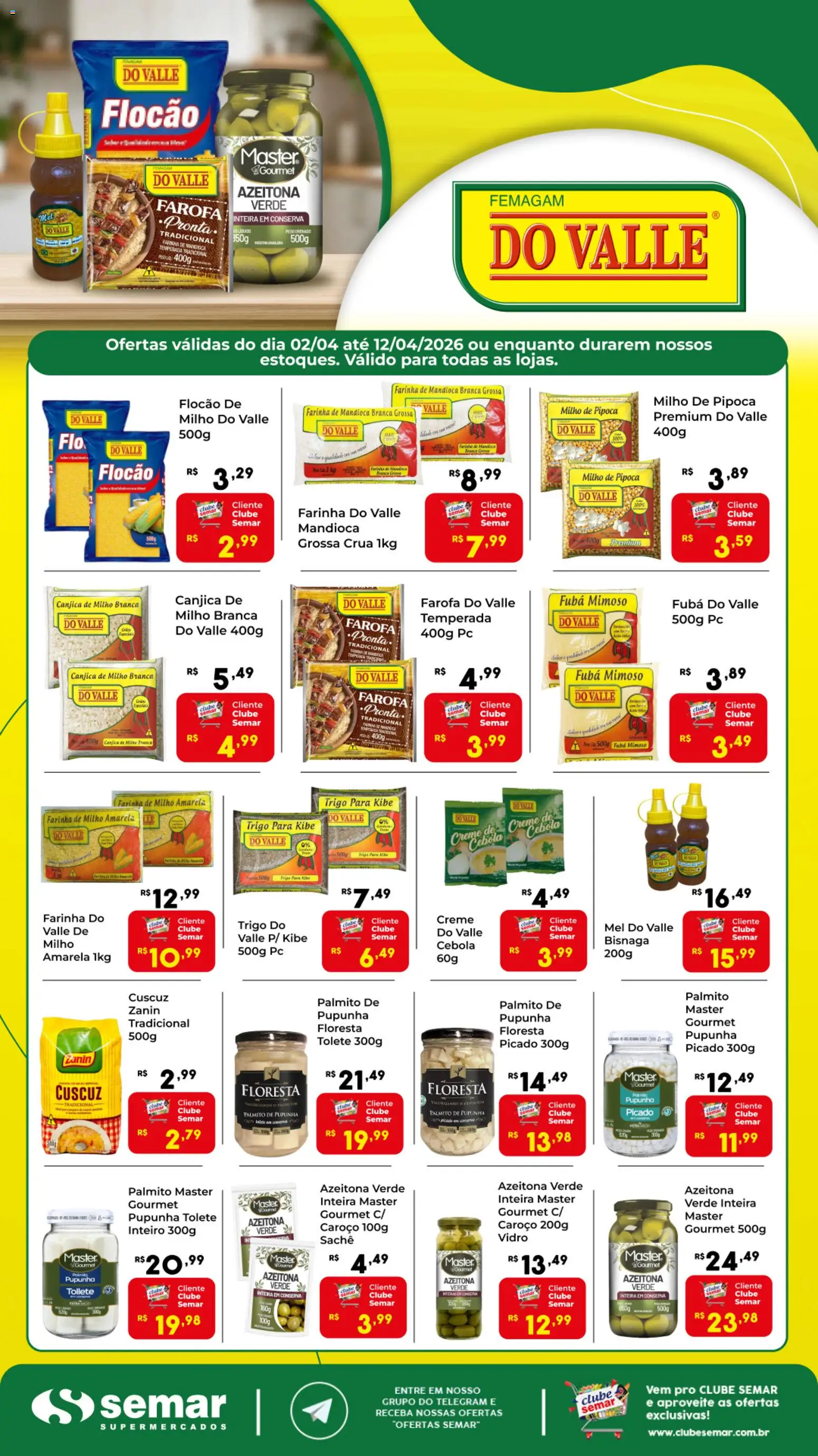 Pré-Visualização do folheto "Semar Supermercado ofertas Do Valle" da loja Semar Supermercado válido a partir de 02/04/2026