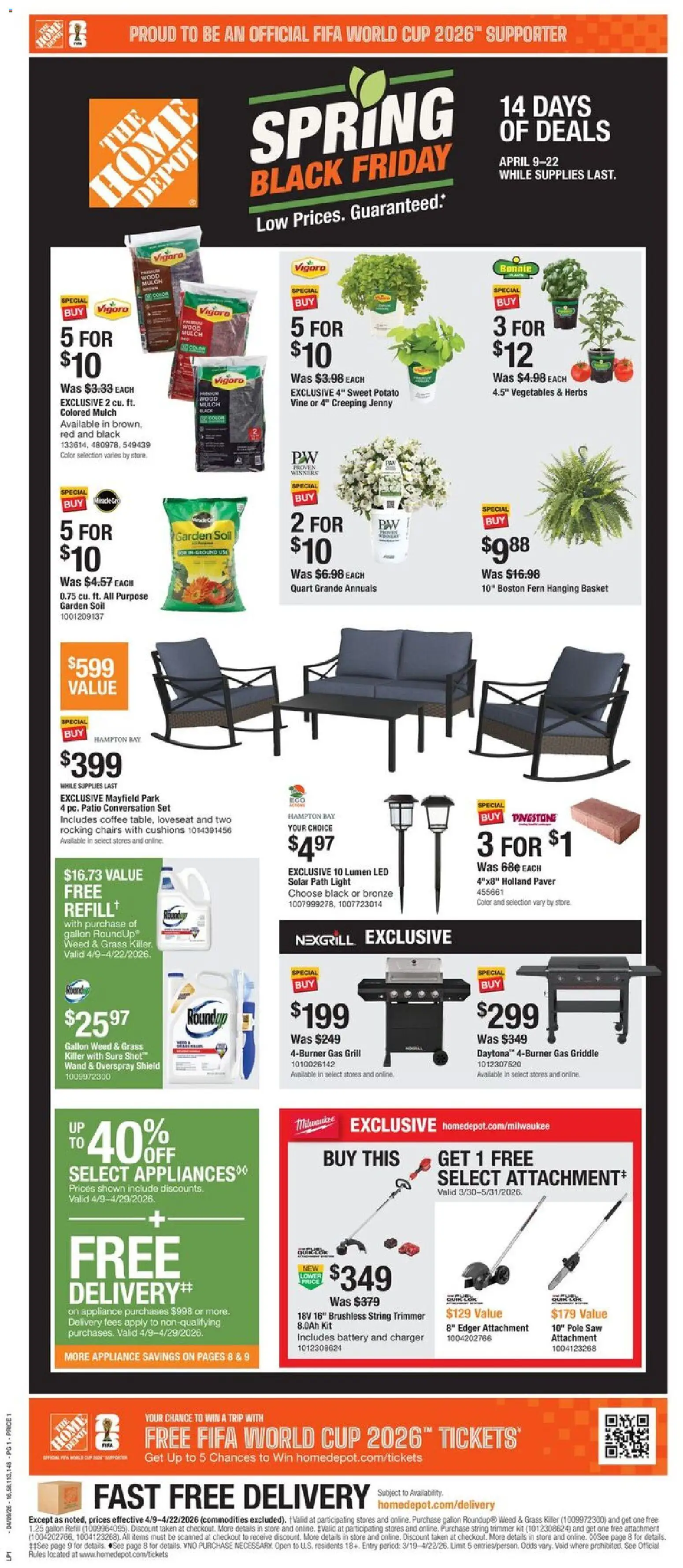 Ad Preview of Home Depot Home Depot Local Ad - TX from 04/09/2026