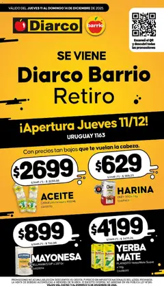 Vista previa del folleto de la tienda Diarco válido desde el 10/12/2025 