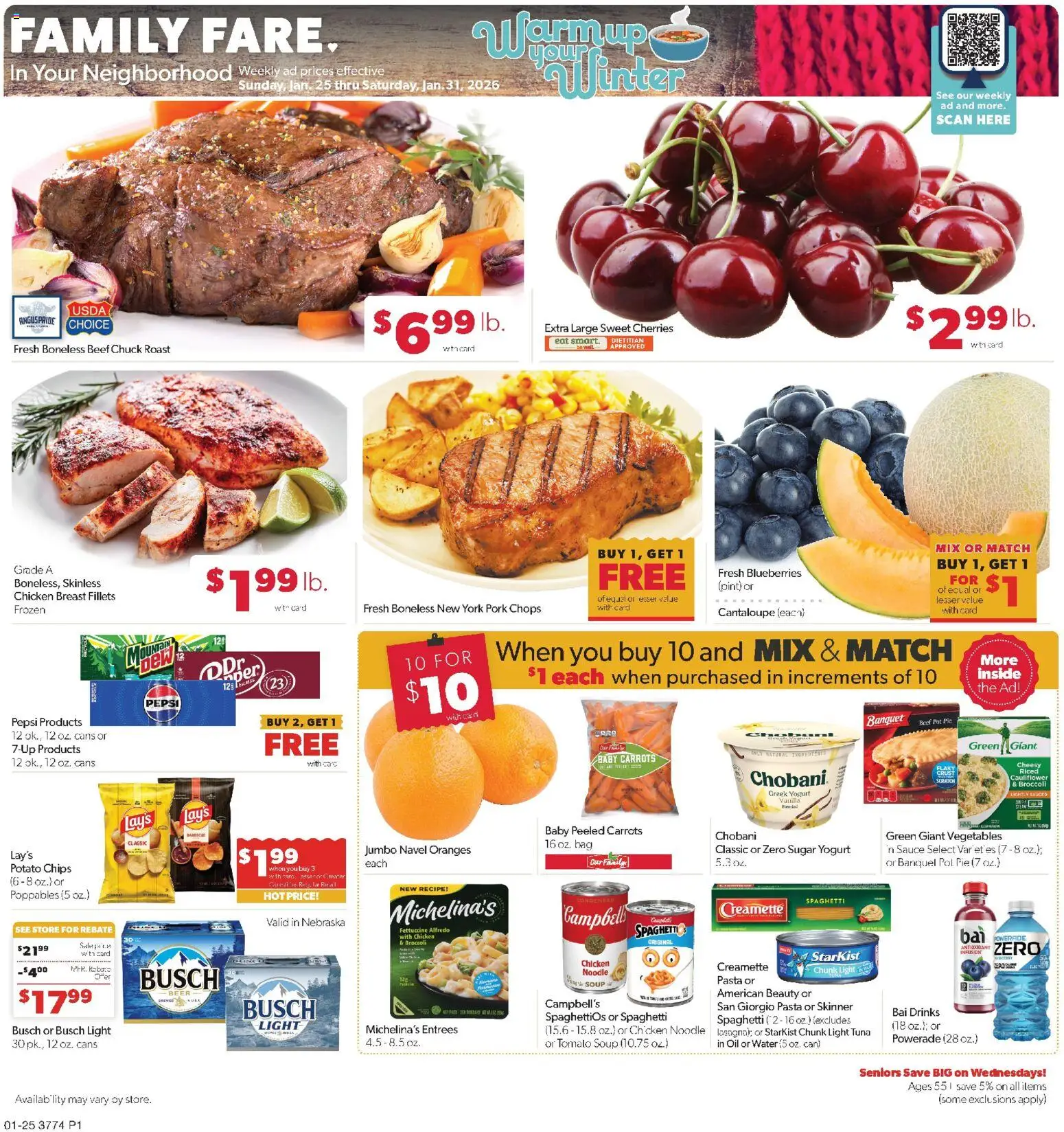 Ad Preview of Family Fare Weekly Ad from 01/25/2026