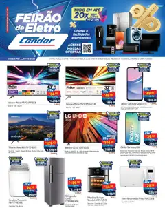 Pré-Visualização do folheto "Ofertas Feirão do Eletro" da loja Supermercados Condor válido a partir de 07/08/2025