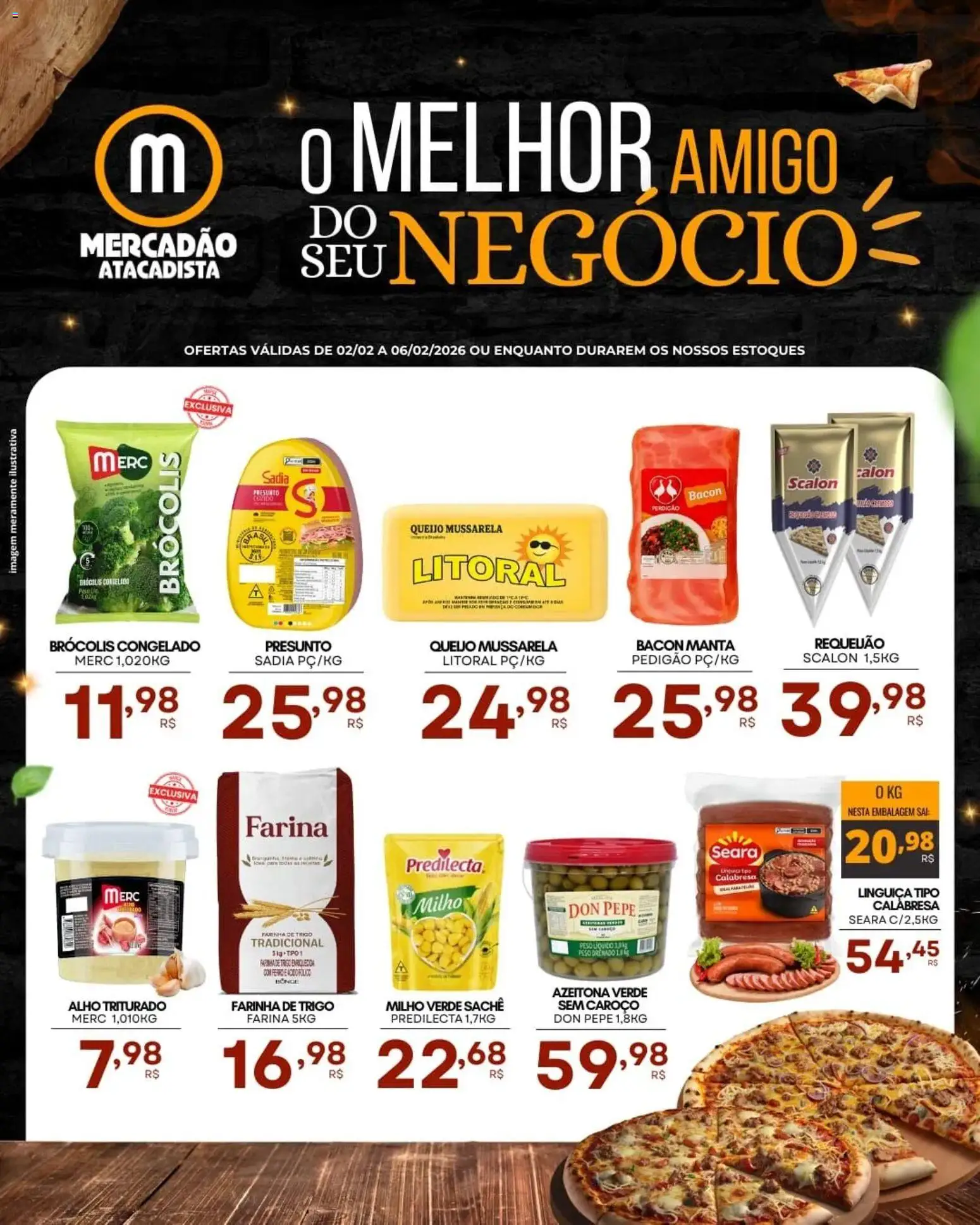 Pré-Visualização do folheto "Ofertas da semana" da loja Mercadão Atacadista válido a partir de 02/02/2026