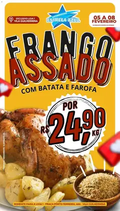 Pré-Visualização do folheto "Ofertas Frango Assado" da loja Estrela Azul válido a partir de 05/02/2026