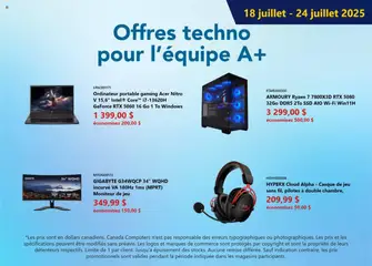 Un aperçu du dépliant Circulaire du magasin Canada Computers est valide à partir 18 juill. 2025