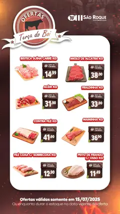 Pré-Visualização do folheto "Ofertas da semana" da loja São Roque Supermercados válido a partir de 15/07/2025