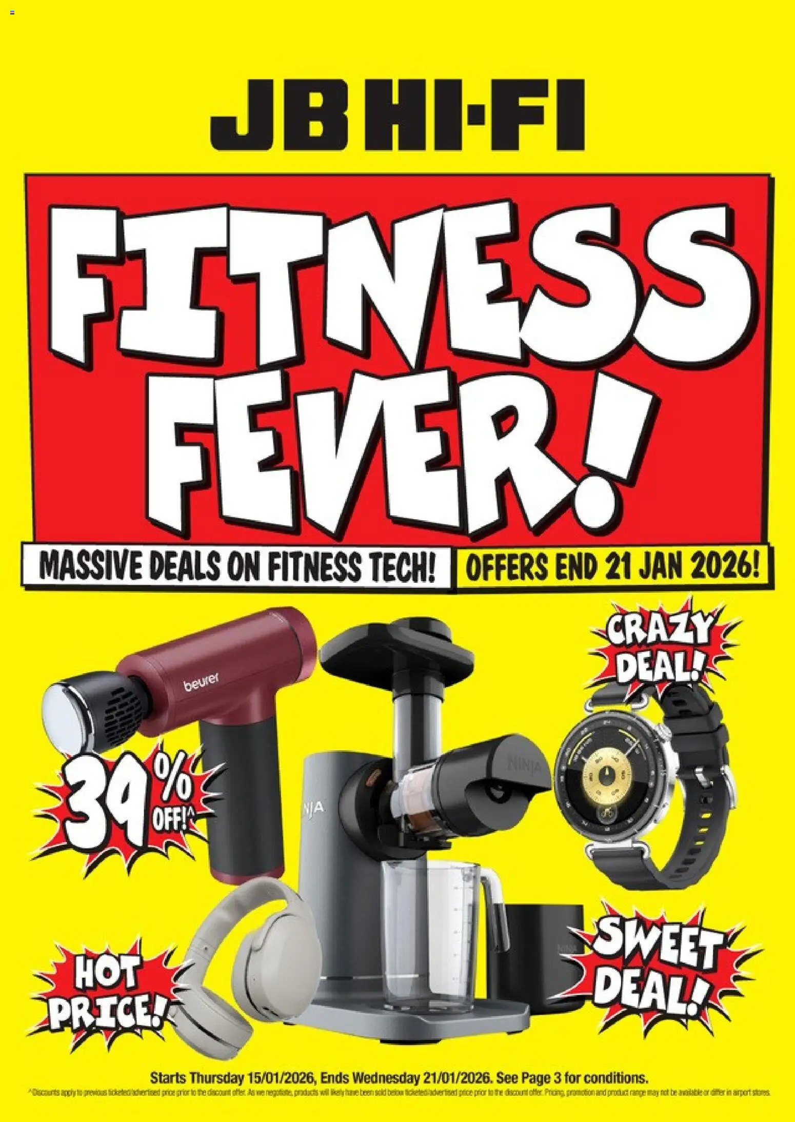 Preview of catalogue Fitness Fever from shop JB Hi-Fi valid 15 Jan 2026