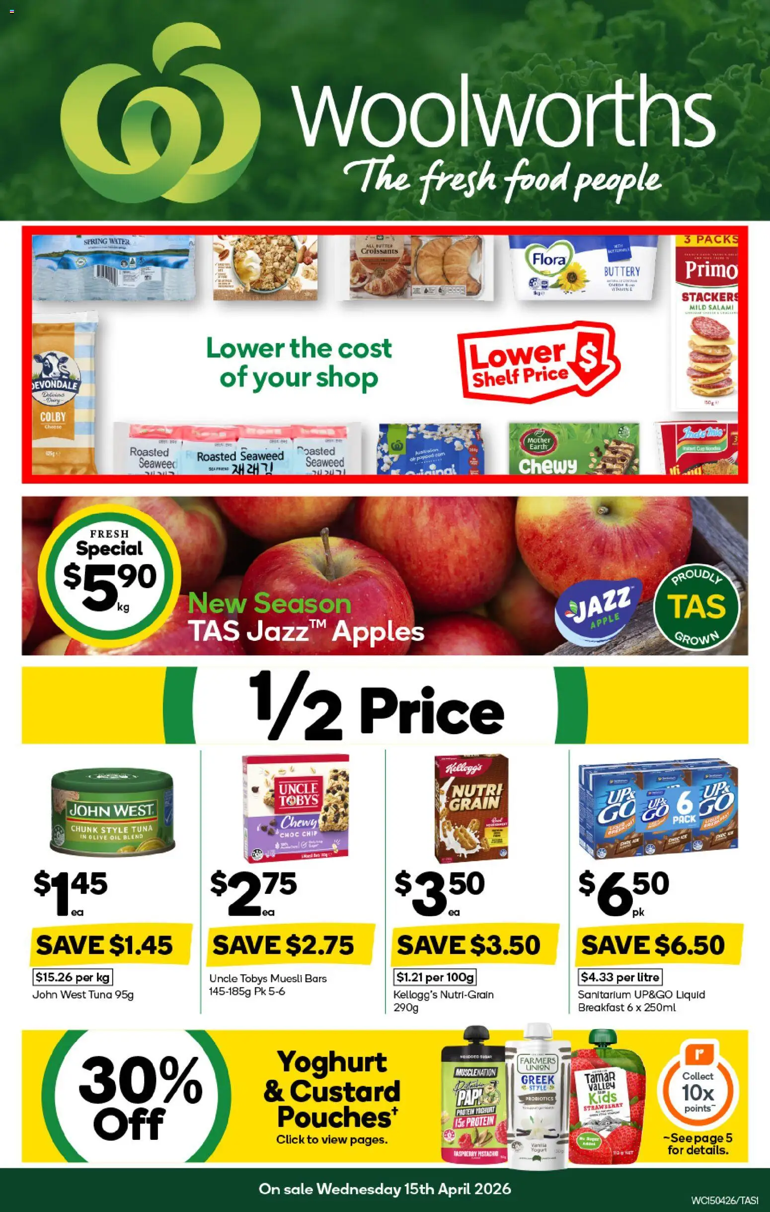 Preview of catalogue Woolworths catalogue TAS from shop Woolworths valid 15/04/2026