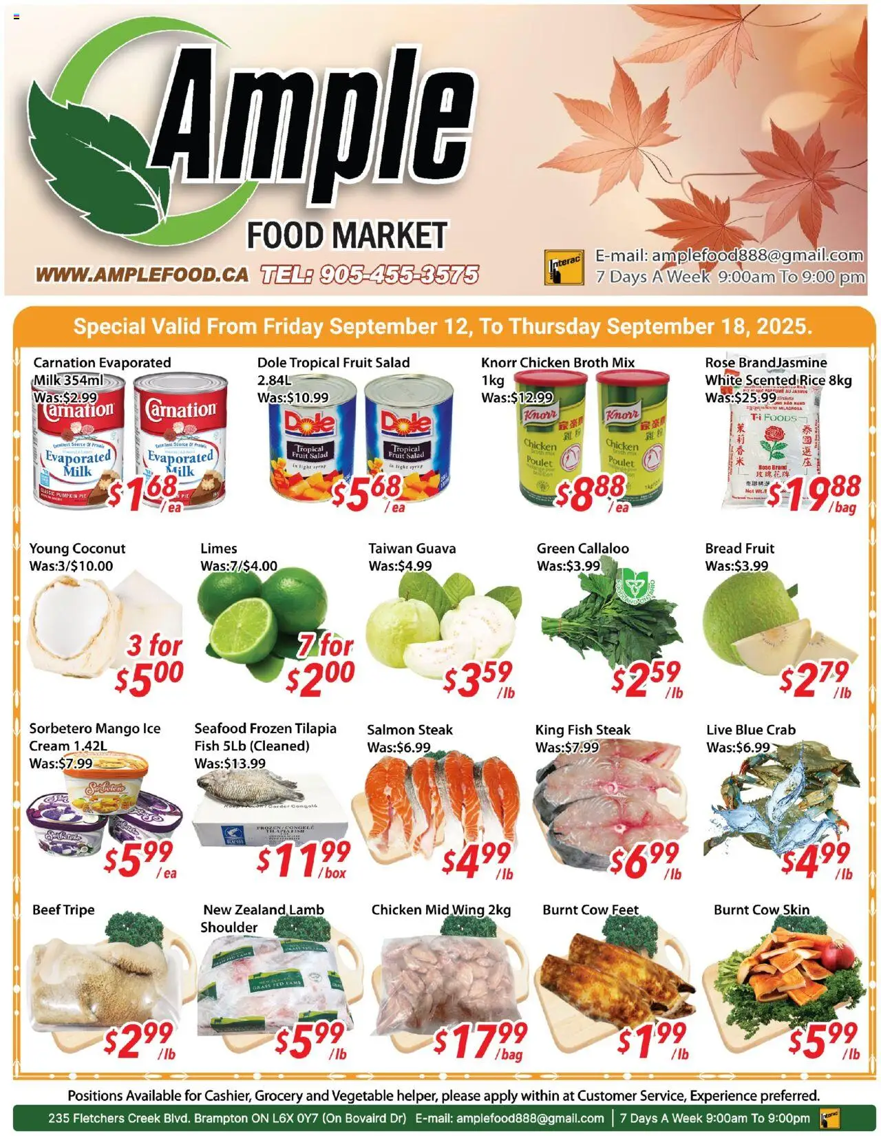 Ample Food Market flyer valid from Sep 12, 2025 - page number 1