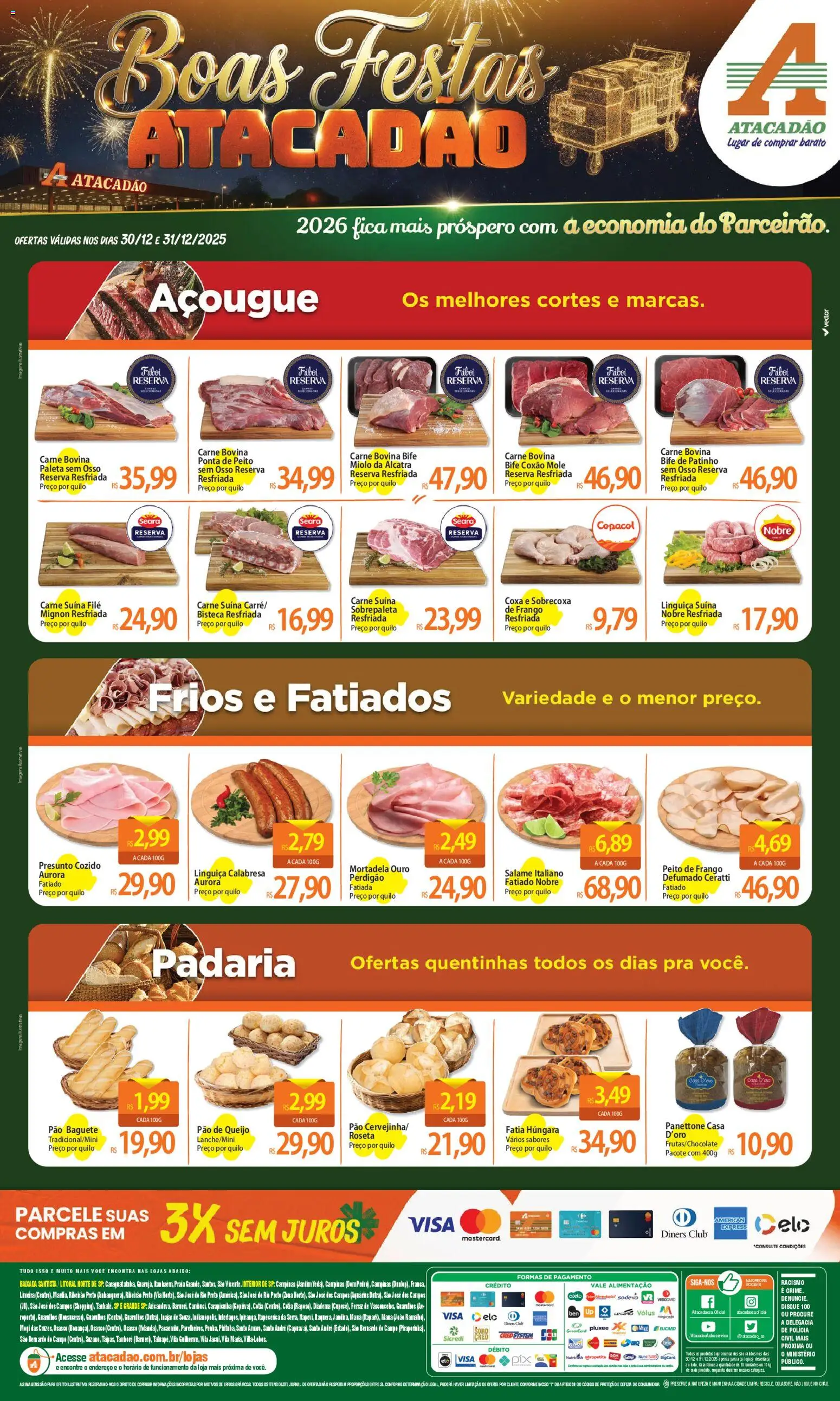 Pré-Visualização do folheto "Ofertas - SP" da loja Atacadão válido a partir de 30/12/2025