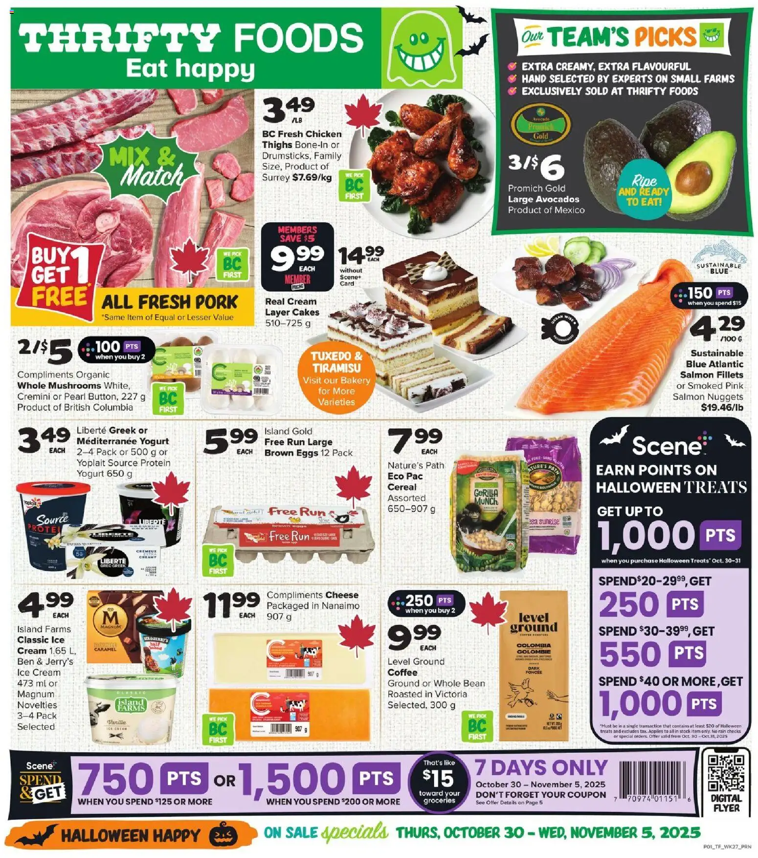 Preview of leaflet Weekly flyer / circulaire from shop Thrifty Foods is valid from Oct 30, 2025