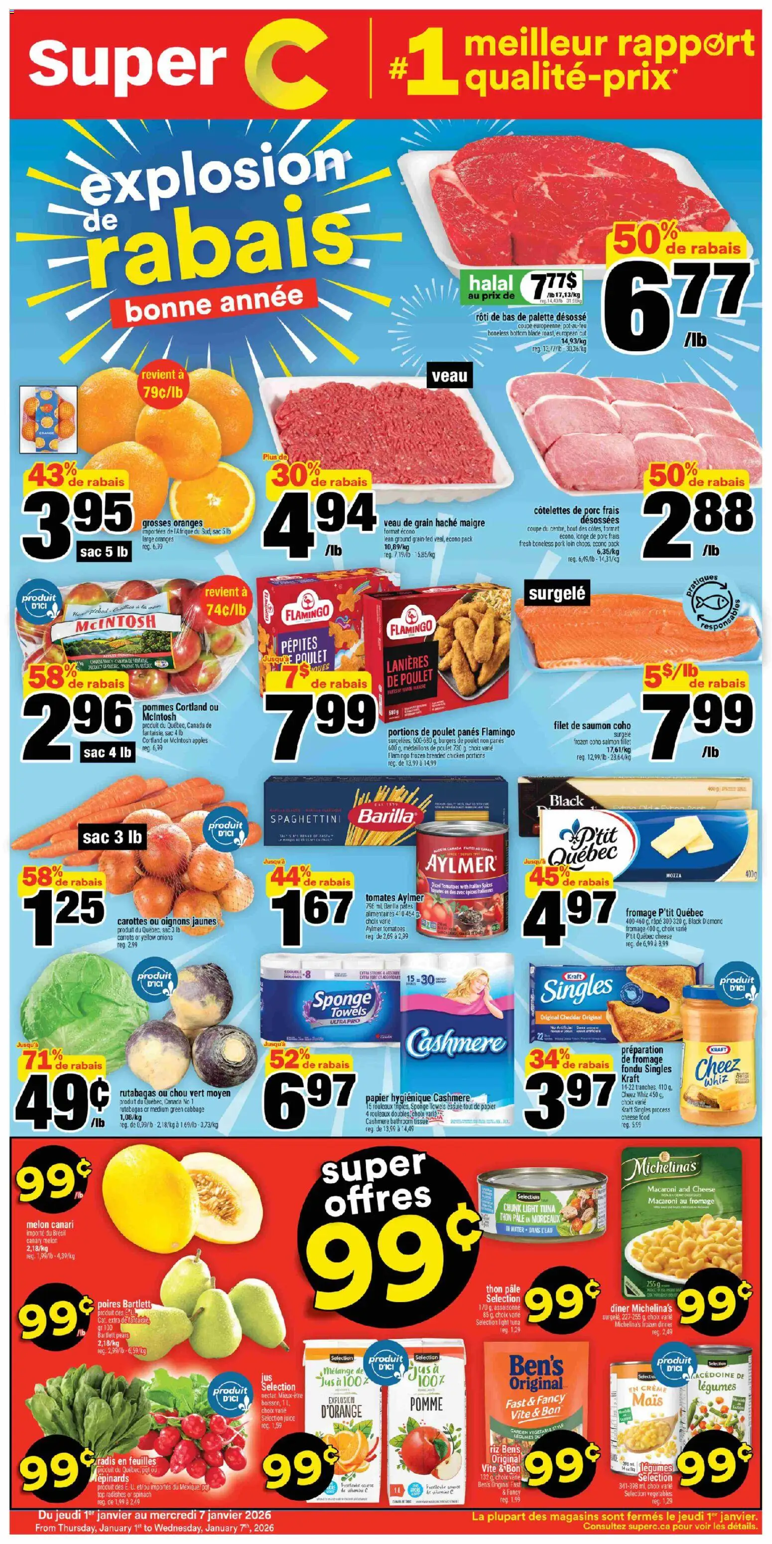 Preview of leaflet Sept-Îles from shop Super C is valid from Jan 01, 2026