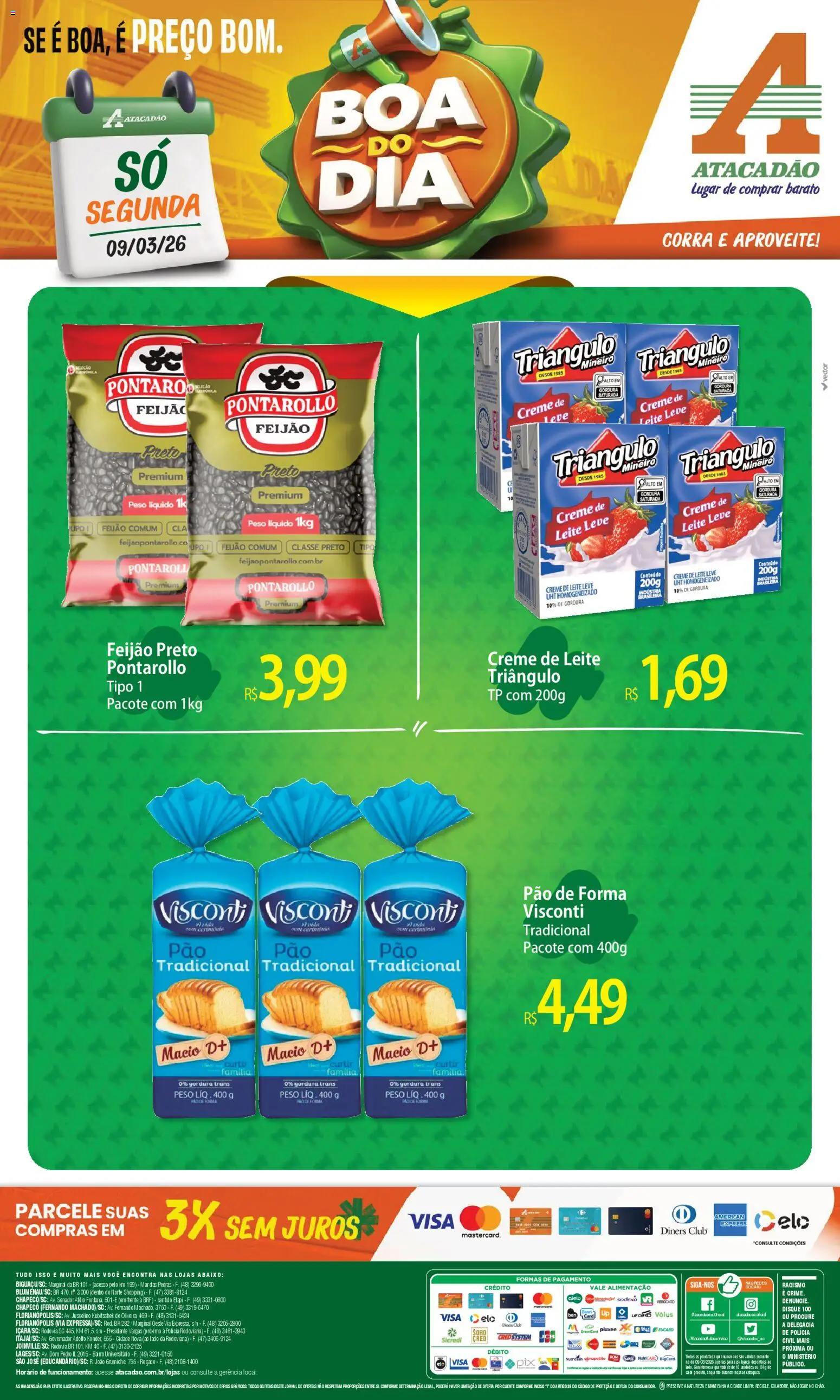 Pré-Visualização do folheto "Atacadão ofertas - SC" da loja Atacadão válido a partir de 09/03/2026