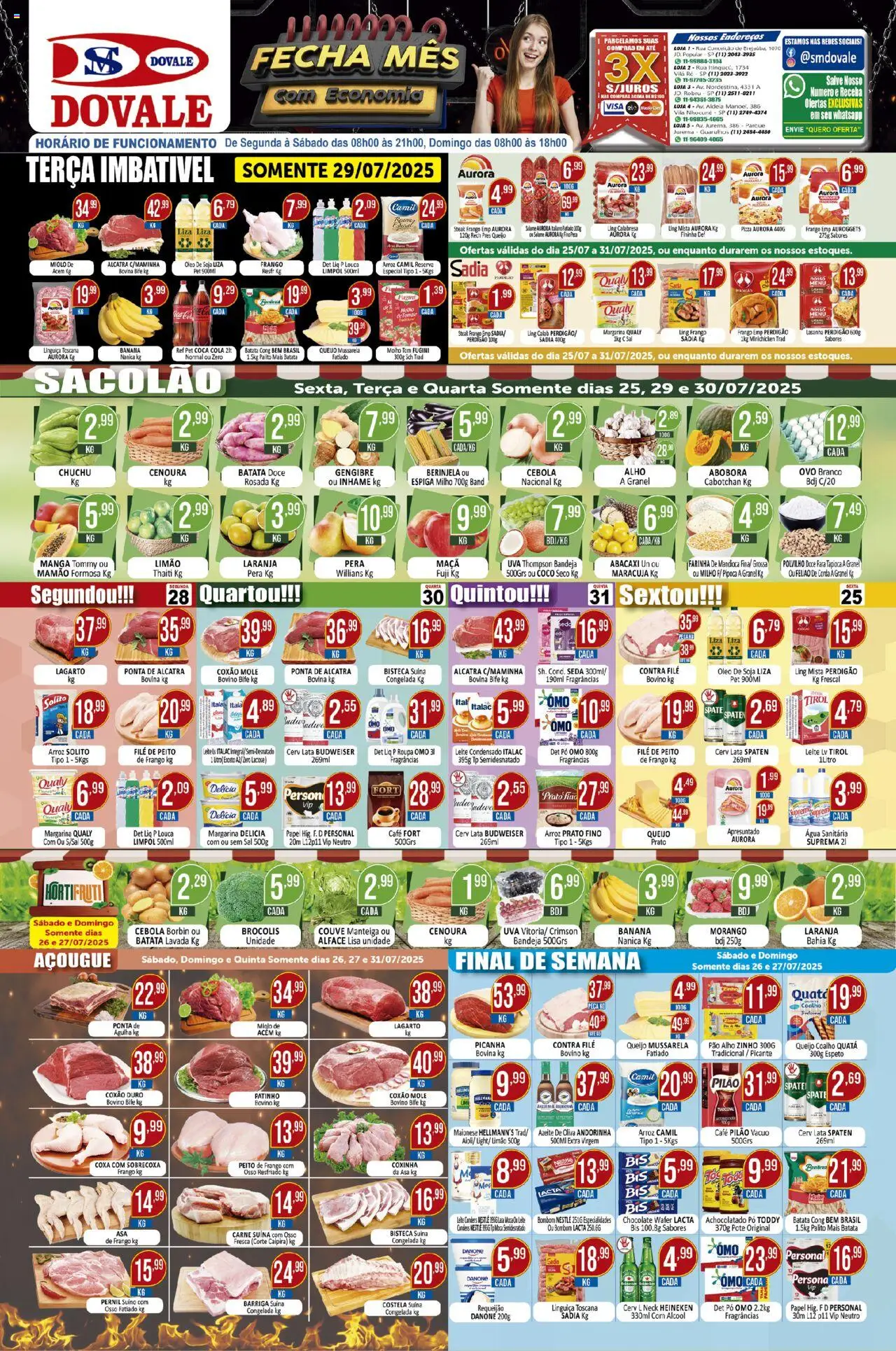 Dovale folheto "Ofertas da semana" válido a partir de 25/07/2025 - número de página 1