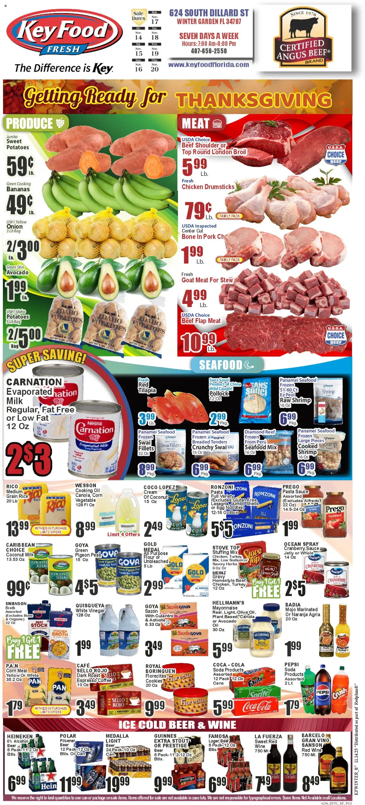 Ad Preview of Key Food Weekly Ad from 11/14/2025