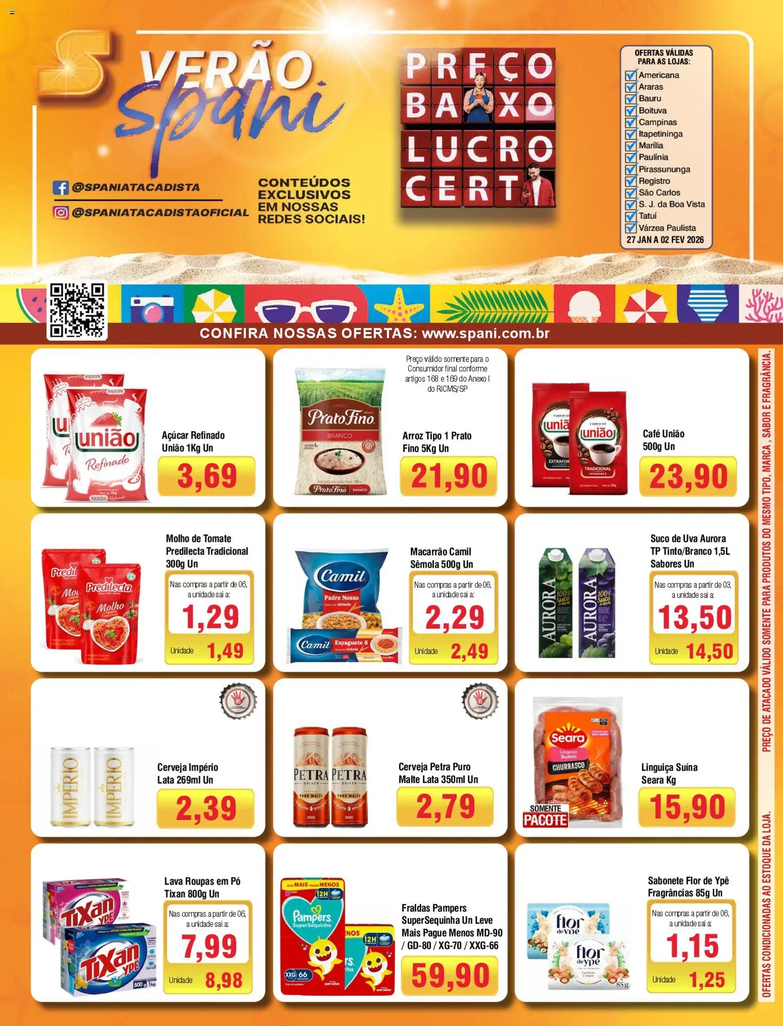 Pré-Visualização do folheto "Ofertas da semana" da loja Spani Atacadista válido a partir de 27/01/2026