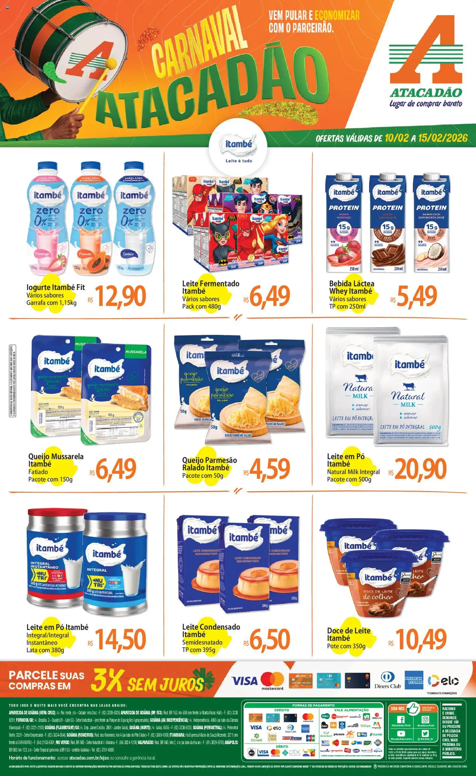 Pré-Visualização do folheto "Ofertas - GO" da loja Atacadão válido a partir de 10/02/2026