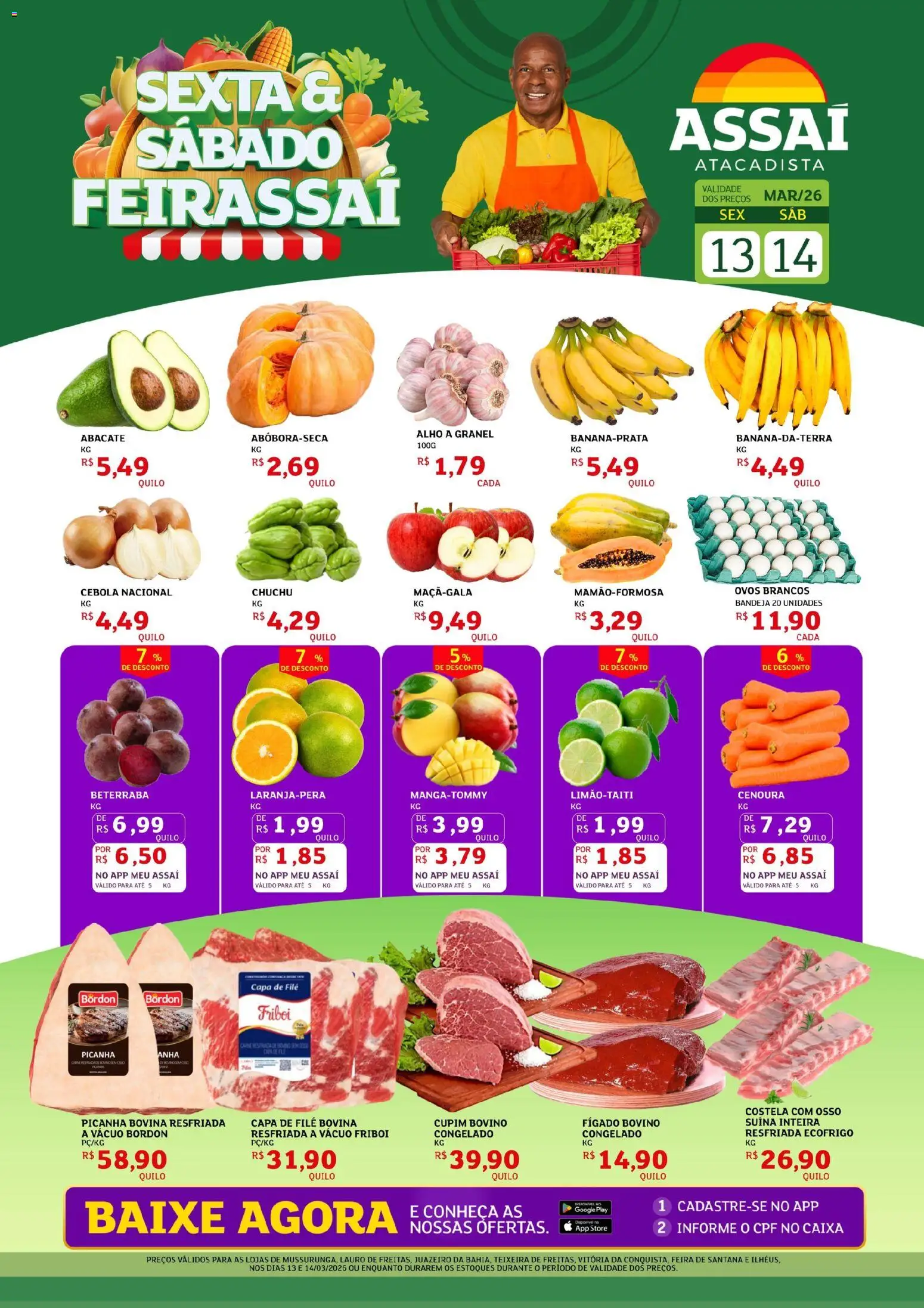 Pré-Visualização do folheto "Assaí Atacadista ofertas - BA" da loja Assaí Atacadista válido a partir de 13/03/2026